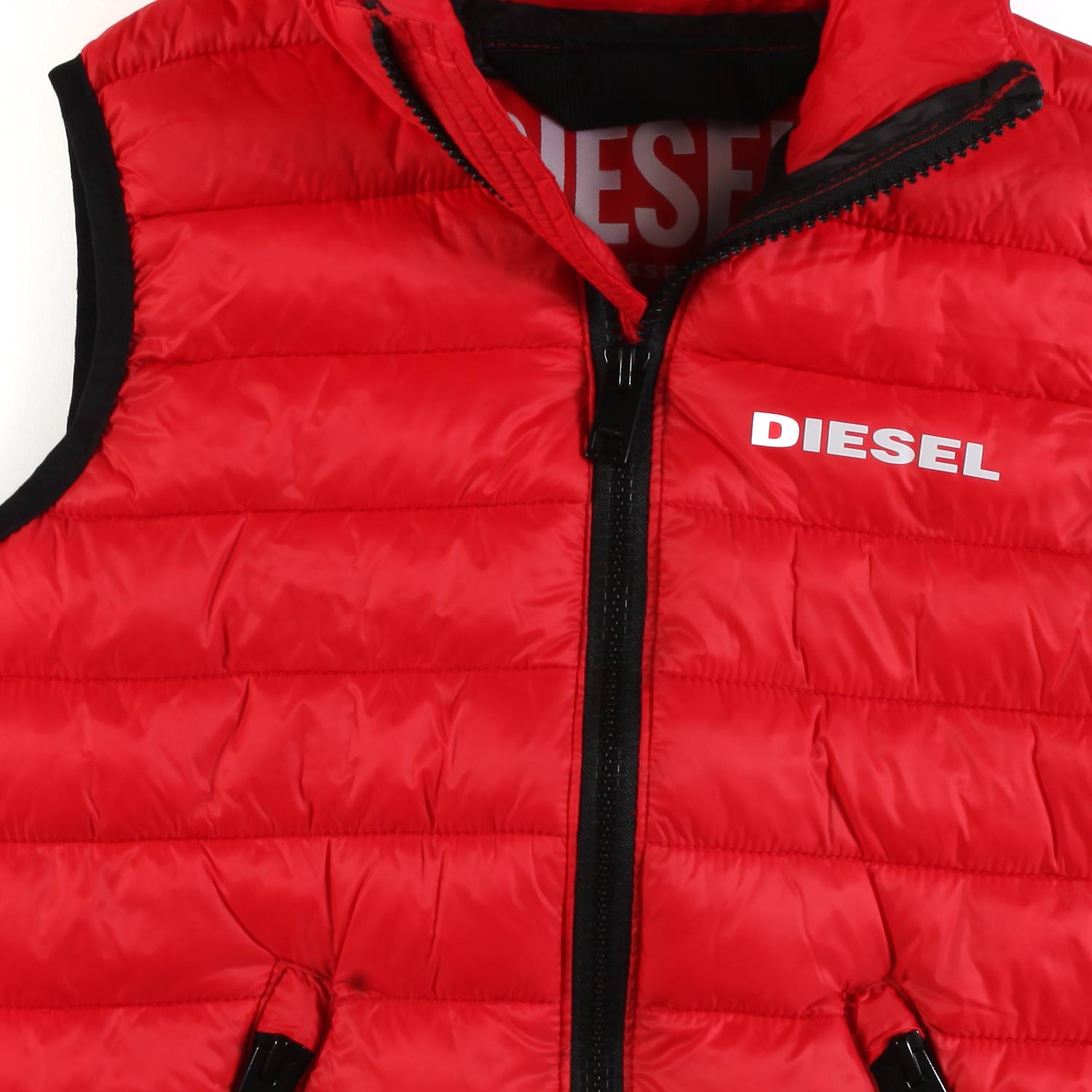 GILET PUFFER ROSSO E NERO BAMBINO E TEENAGER - annameglio.com abbigliamento moda