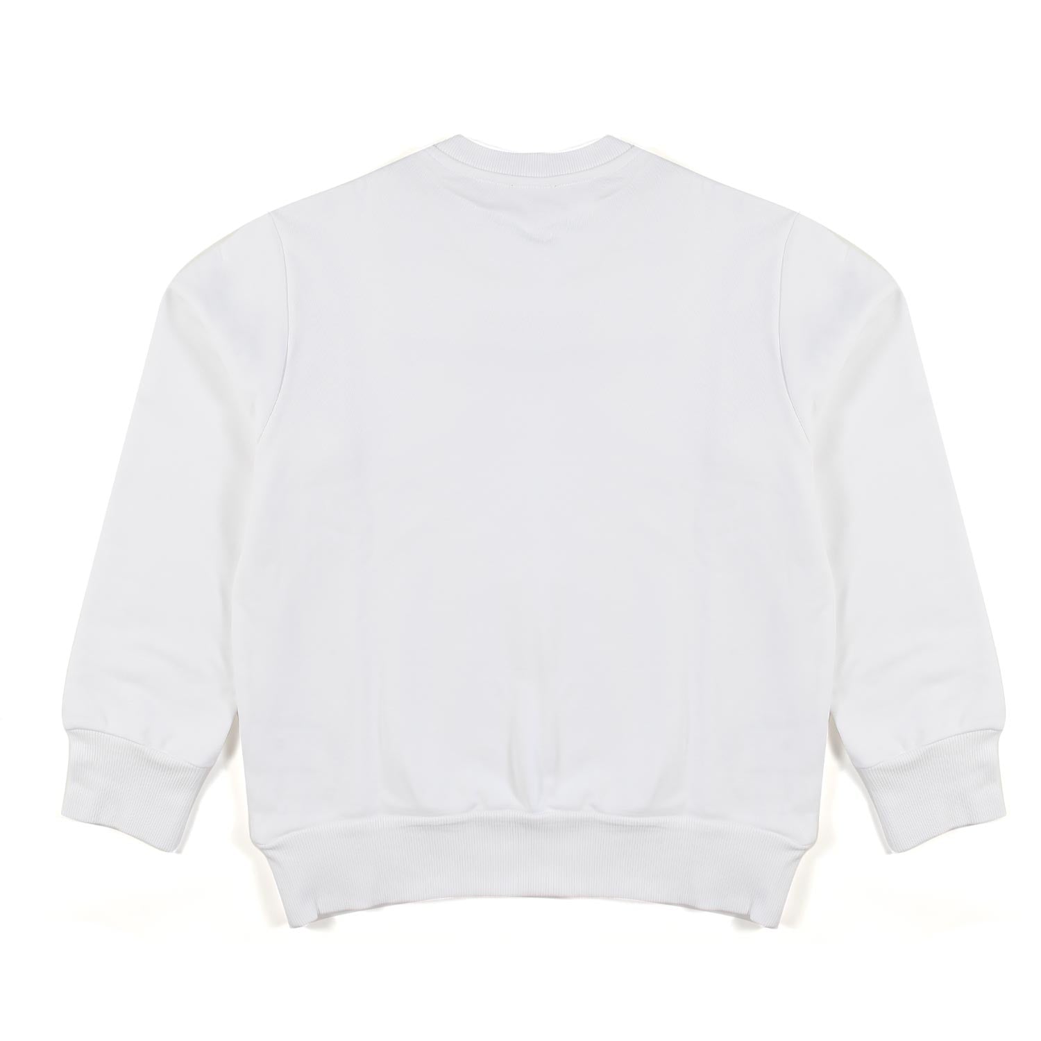 FELPA OVER BIANCA CON LOGO BICOLORE - annameglio.com abbigliamento moda