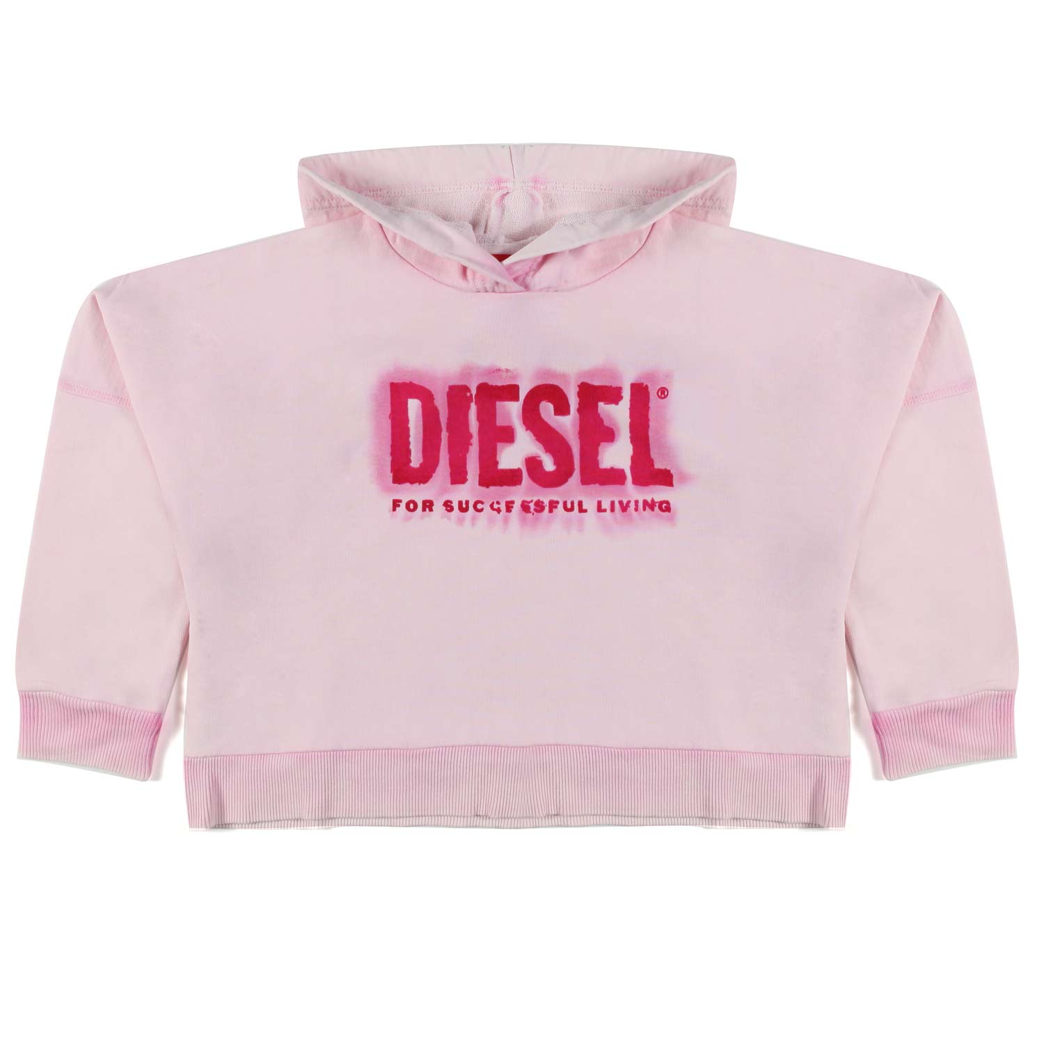 FELPA CROPPED ROSA E FUCSIA CON CAPPUCCIO - annameglio.com abbigliamento moda