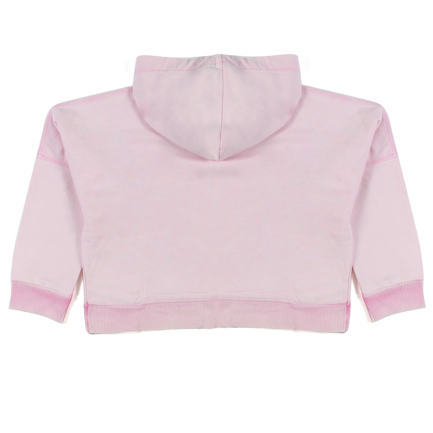 FELPA CROPPED ROSA E FUCSIA CON CAPPUCCIO - annameglio.com abbigliamento moda