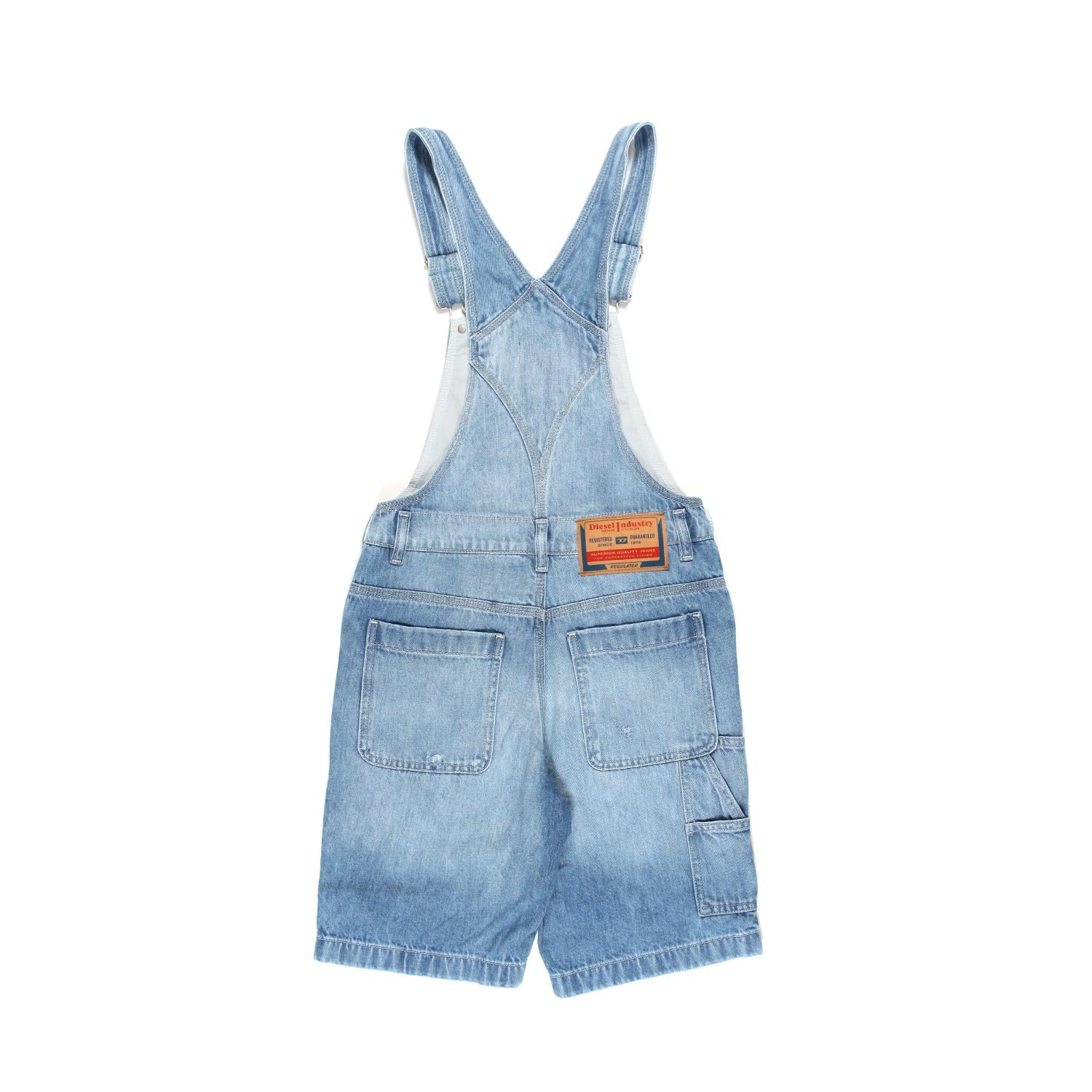 SHORTS SALOPETTE UNISEX DI JEANS BLU CHIARO - annameglio.com abbigliamento moda