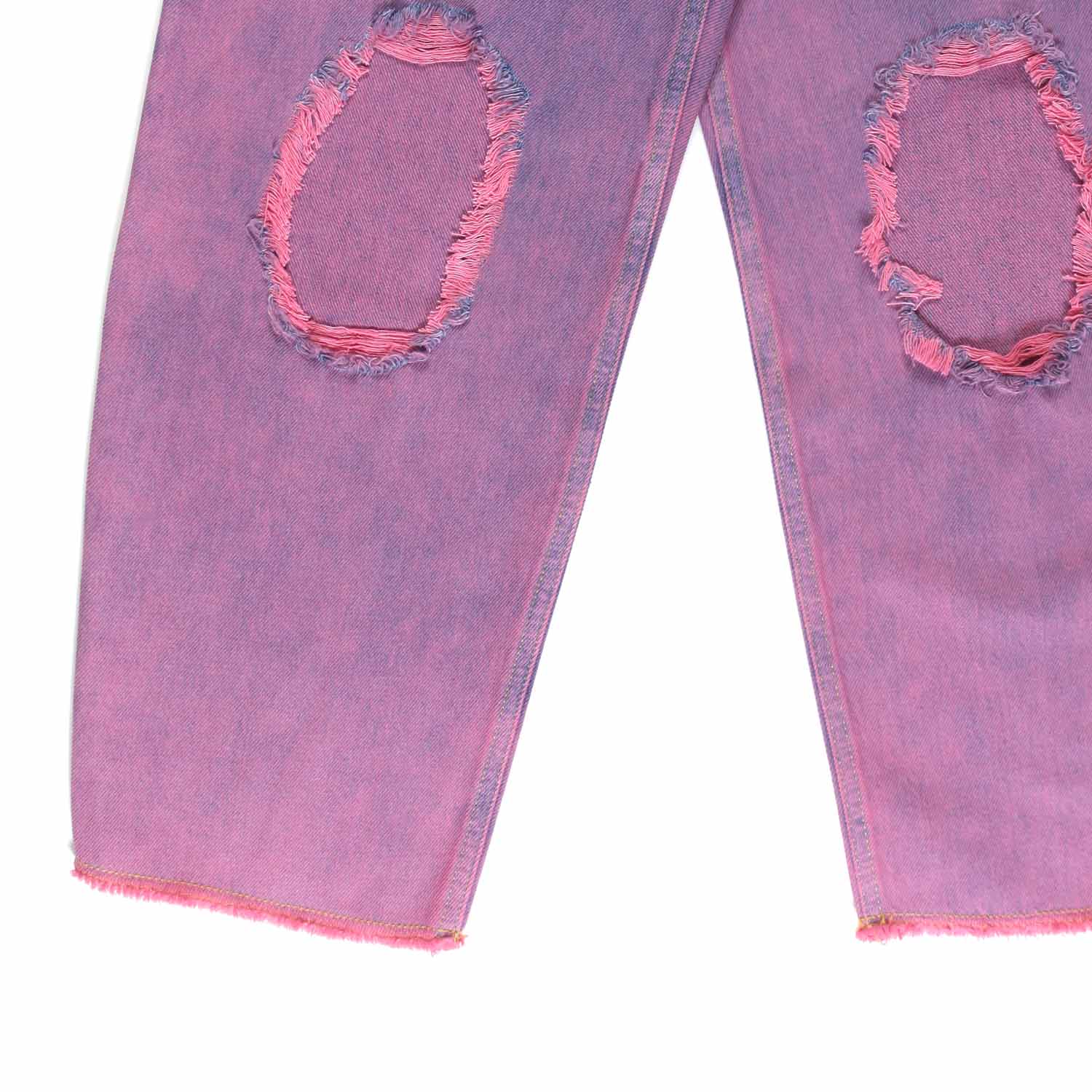 JEANS WIDE LEG BLU E FUCSIA TIE DYE - annameglio.com abbigliamento moda