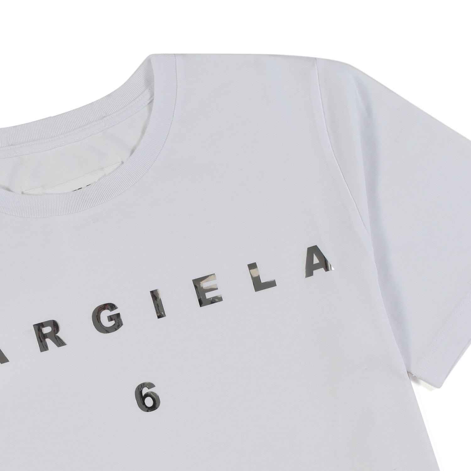 T-SHIRT BIANCA CON LOGO CROMATO - annameglio.com abbigliamento moda