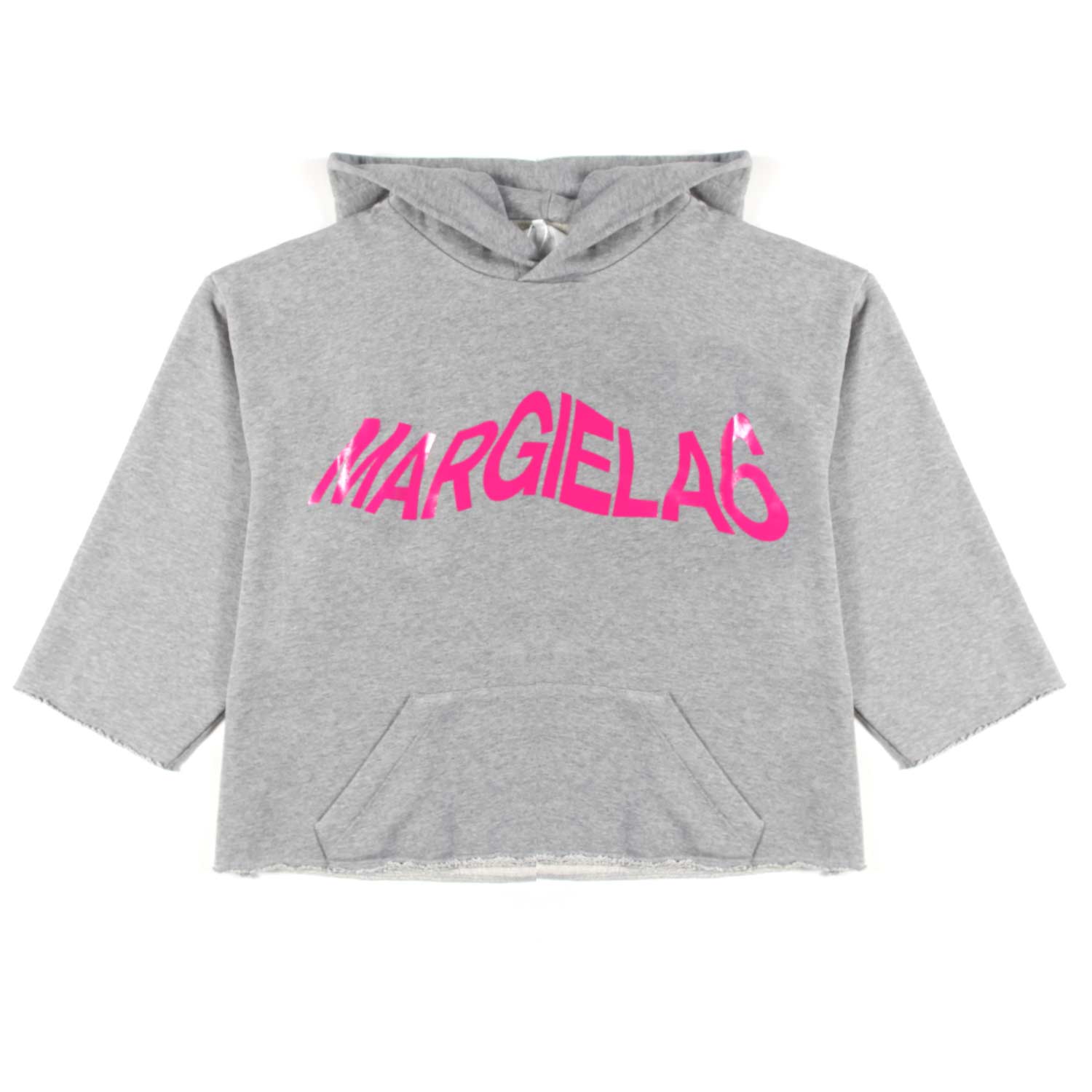 FELPA GRIGIO MELANGE CON LOGO MAGENTA - annameglio.com abbigliamento moda