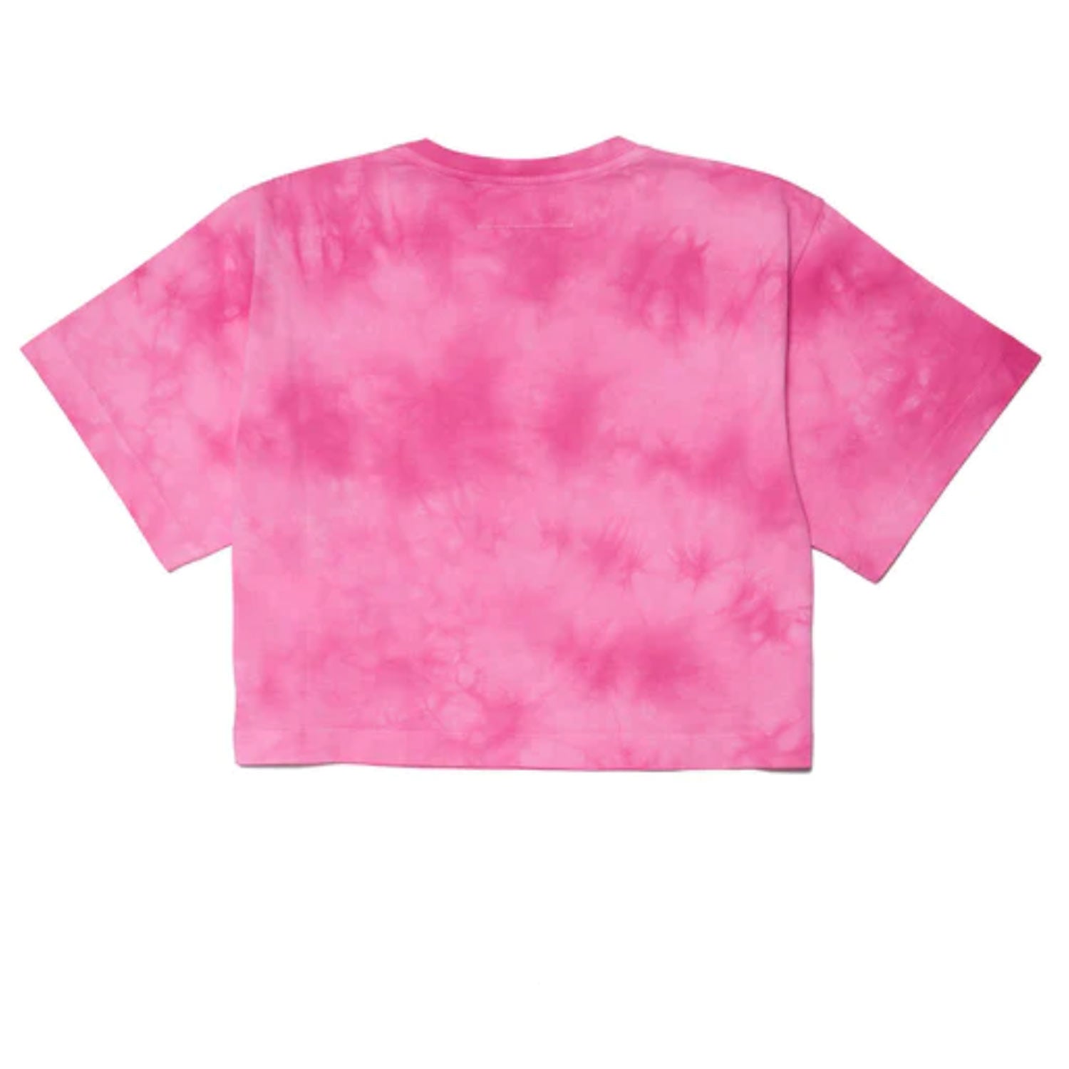 T-SHIRT CROPPED OVERSIZE ROSA E FUCSIA TIE DYE - annameglio.com abbigliamento moda