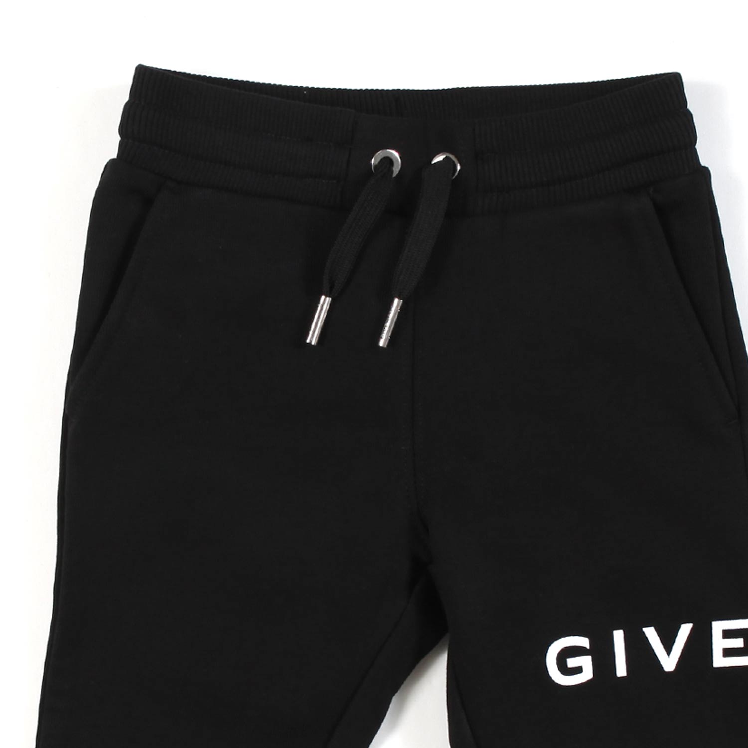 PANTALONE FELPA NERO CON LOGHI BIANCHI BABY UNISEX - annameglio.com abbigliamento moda