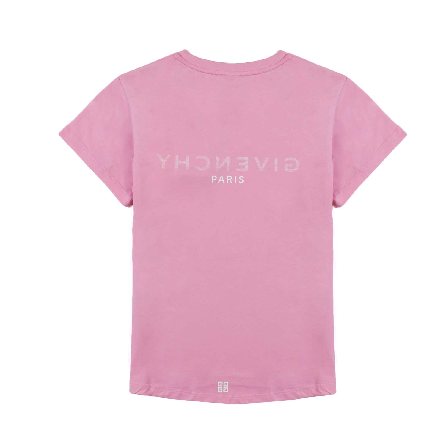 T-SHIRT ROSA CON LOGHI BIANCHI BAMBINA E TEEN - annameglio.com abbigliamento moda