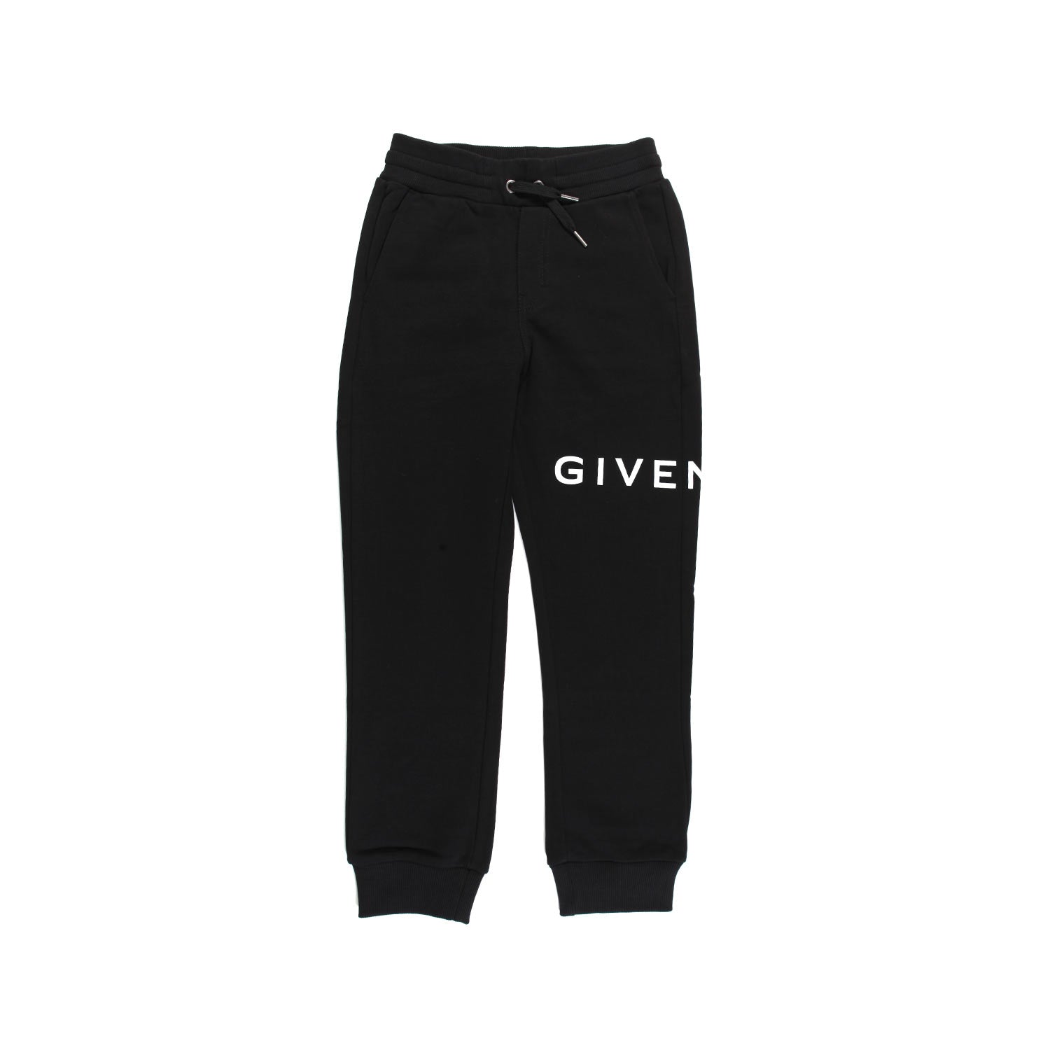 PANTALONE UNISEX IN FELPA NERO CON LOGHI BIANCHI - annameglio.com abbigliamento moda