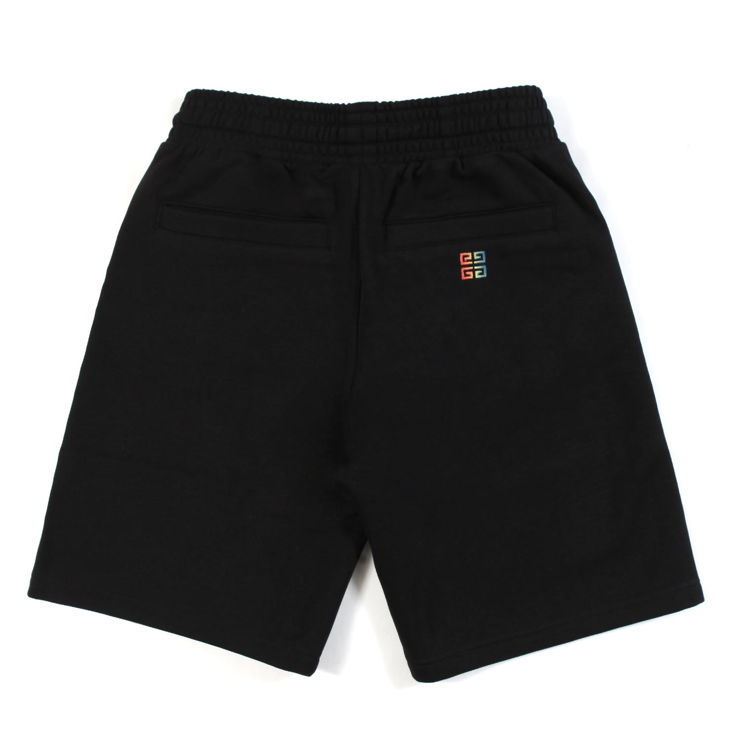 BERMUDA UNISEX IN FELPA NERO CON LOGHI ARCOBALENO - annameglio.com abbigliamento moda