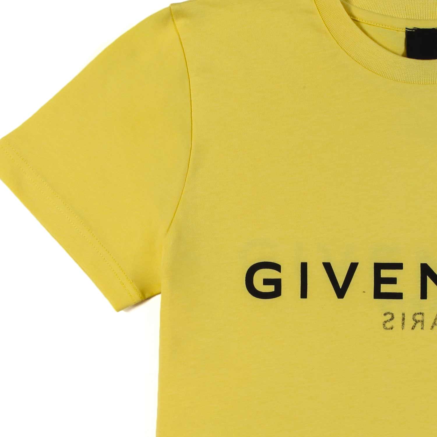 T-SHIRT UNISEX GIALLO CANARINO CON LOGHI NERI - annameglio.com abbigliamento moda