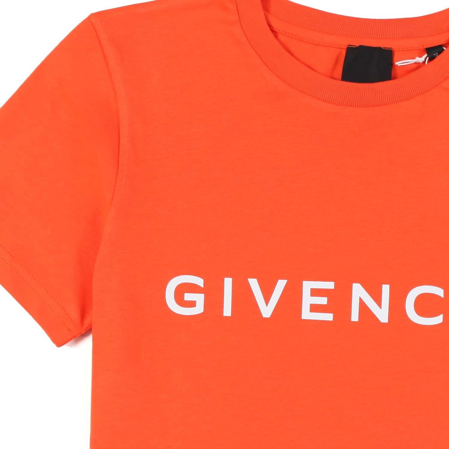 T-SHIRT UNISEX ARANCIONE CON MAXI LOGHI BIANCHI - annameglio.com abbigliamento moda