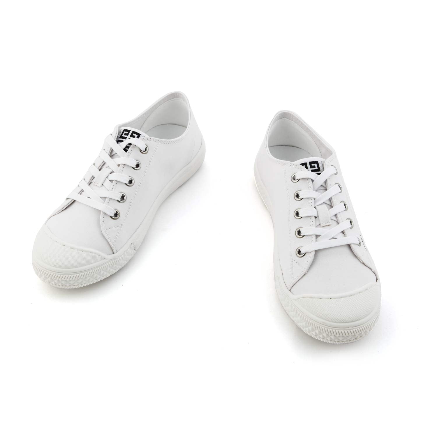 SNEAKER UNISEX BIANCA IN CANVAS CON LOGHI NERI - annameglio.com abbigliamento moda