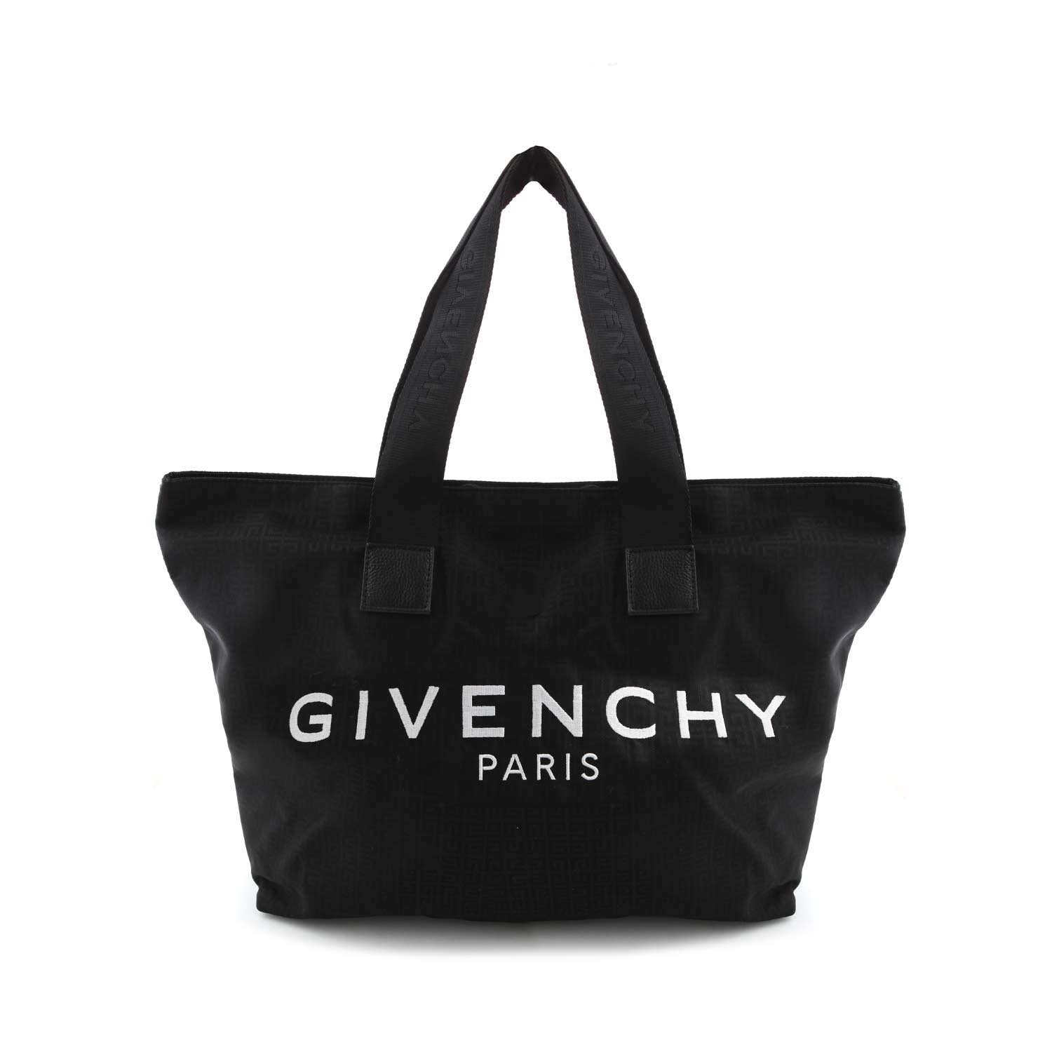 BORSA FASCIATOIO TOTE NERA CON LOGO BIANCO - annameglio.com abbigliamento moda