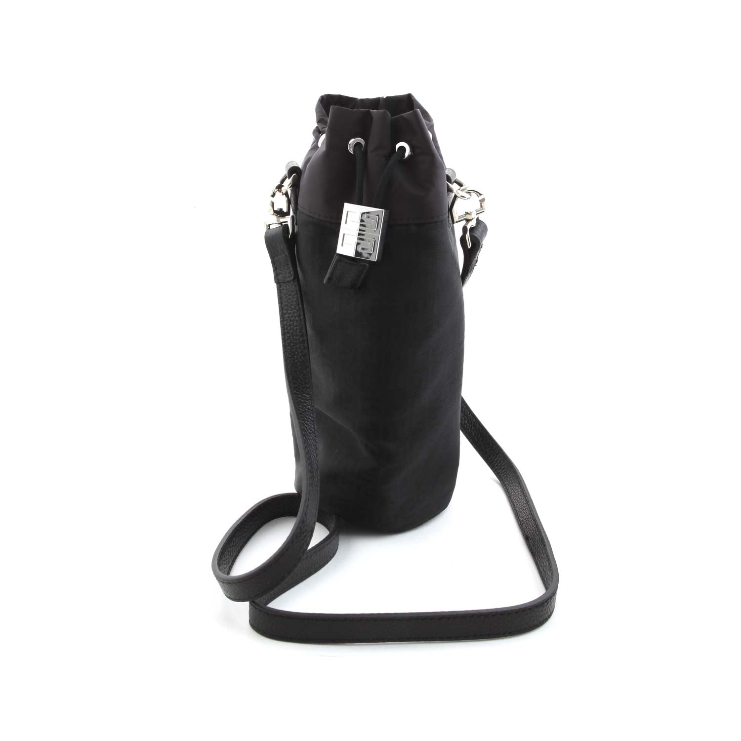 BORSA FASCIATOIO TOTE NERA CON LOGO BIANCO - annameglio.com abbigliamento moda