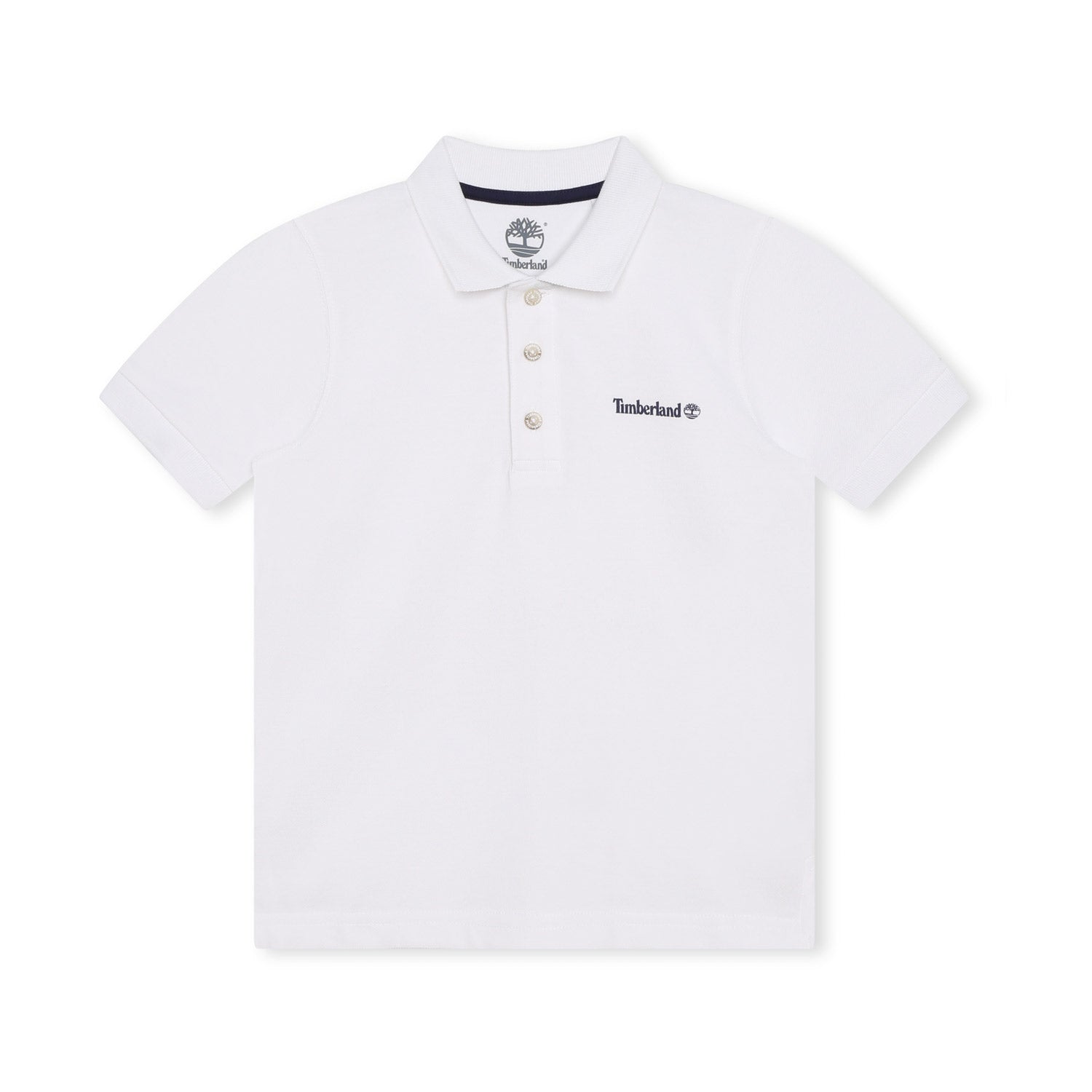 POLO BIANCA CON LOGO BLU SCURO BIMBO E NEONATO - annameglio.com abbigliamento moda