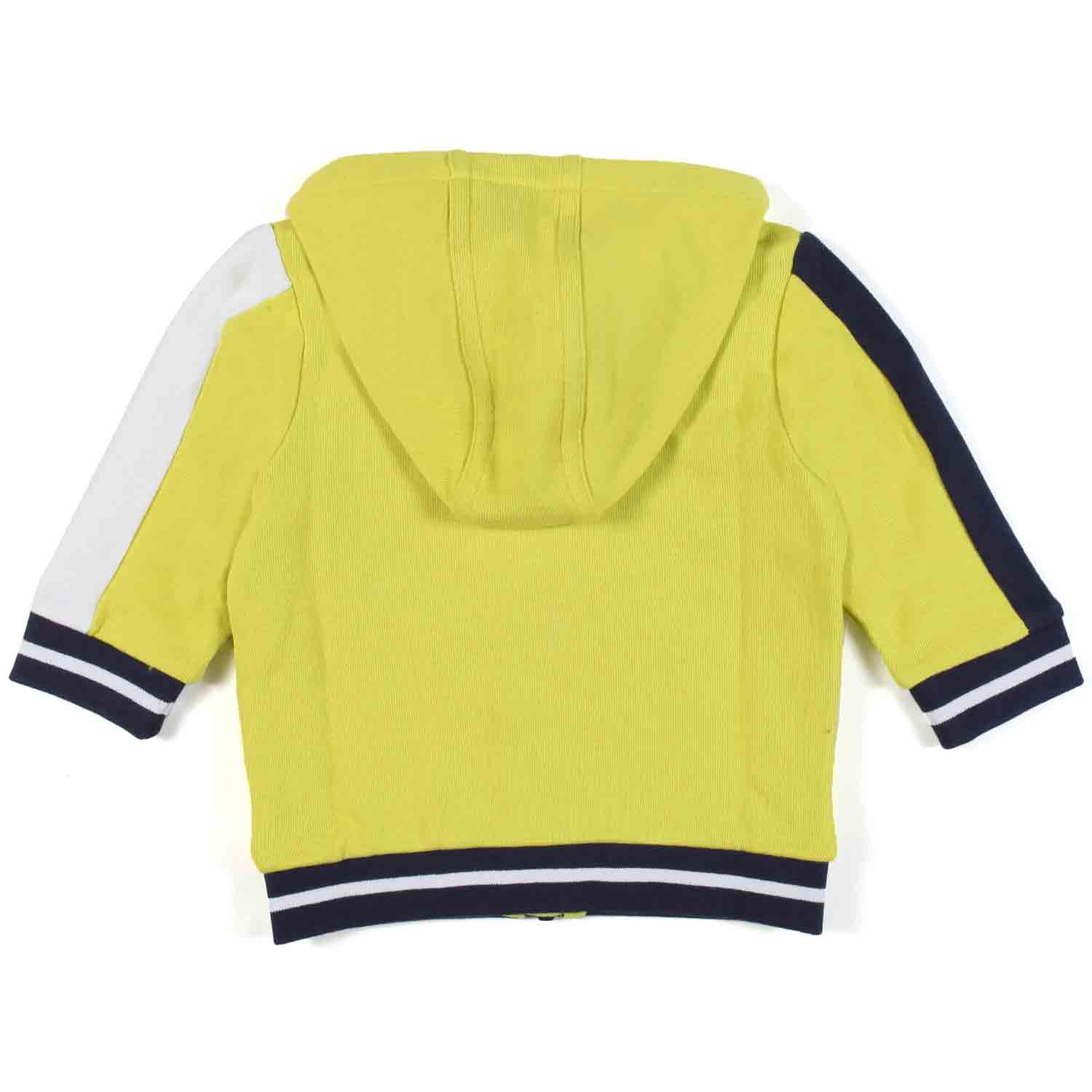 FELPA HOODIE GIALLO CITRINE COLOR BLOCK BIMBO - annameglio.com abbigliamento moda