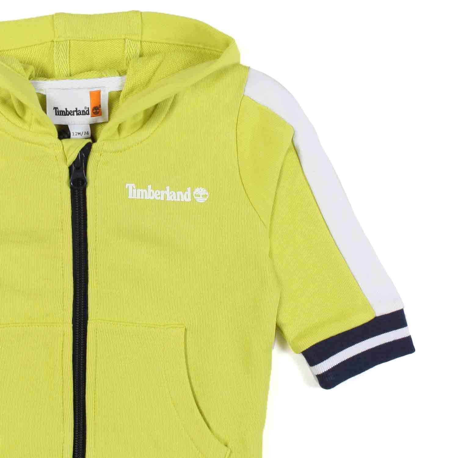 FELPA HOODIE GIALLO CITRINE COLOR BLOCK BIMBO - annameglio.com abbigliamento moda