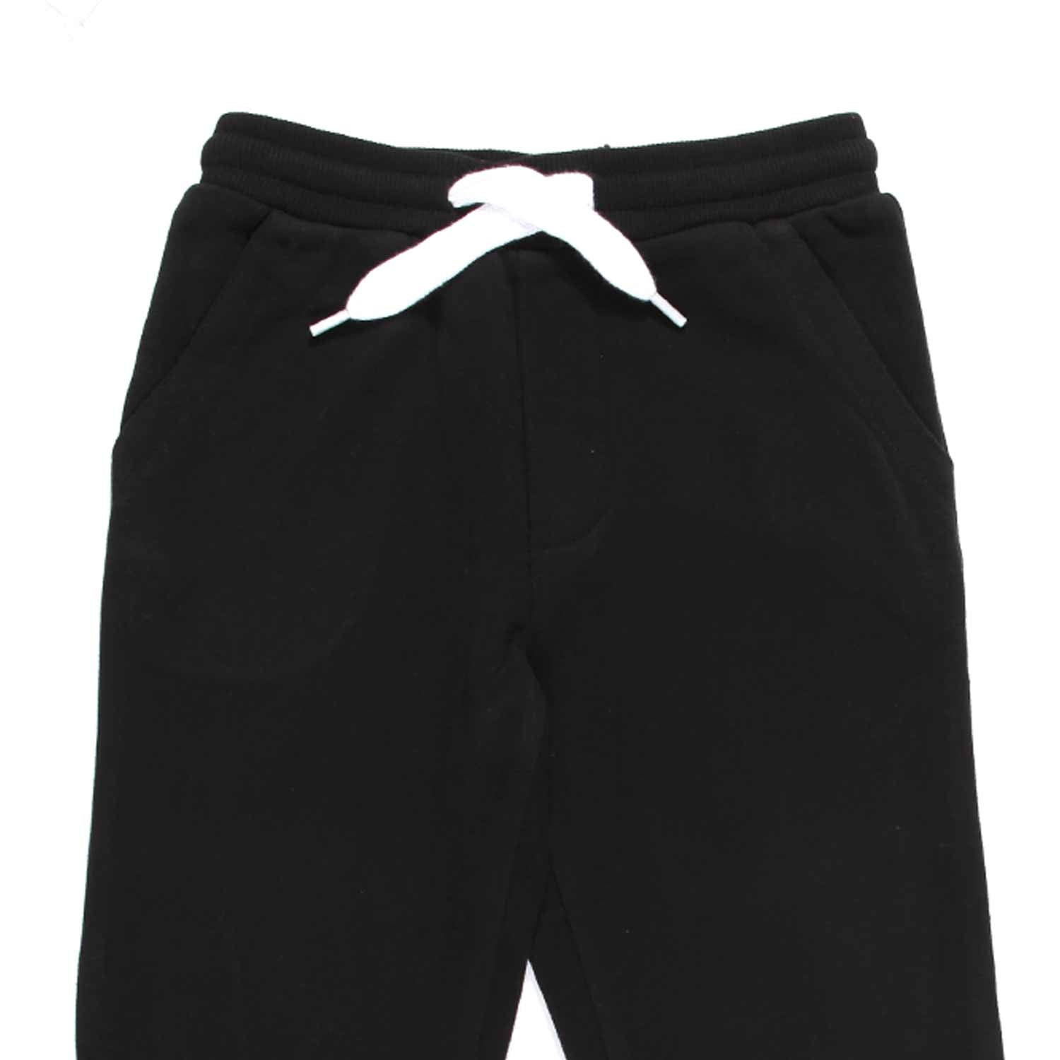 PANTALONE FELPA NERO CON LOGO BIANCO - annameglio.com abbigliamento moda
