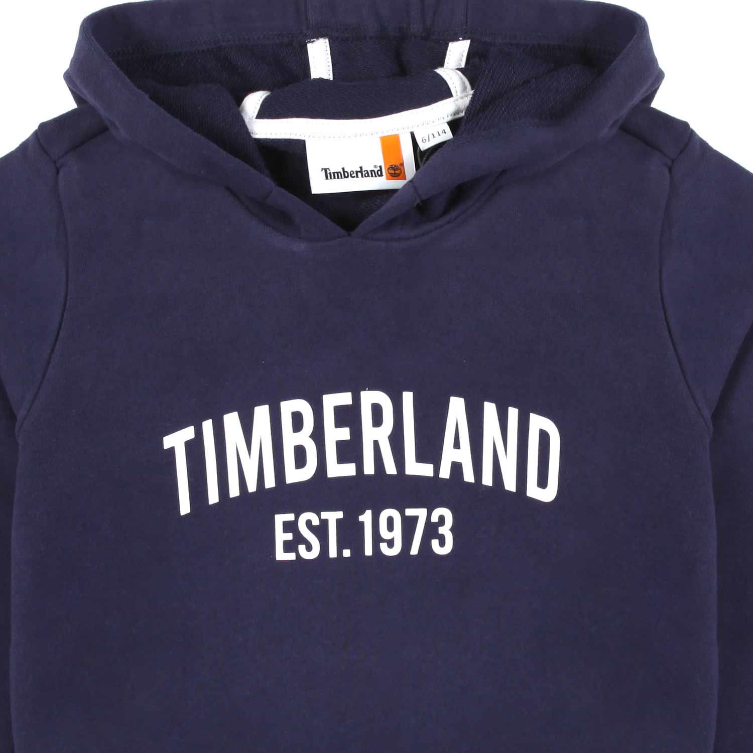 FELPA HOODIE BLU NAVY CON LOGO BIANCO - annameglio.com abbigliamento moda