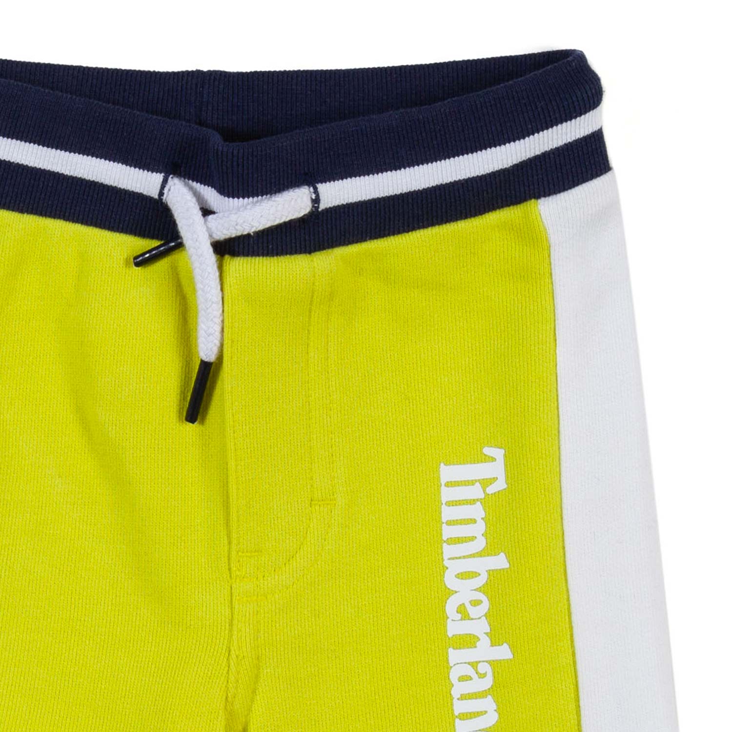 SHORTS FELPA GIALLO CON FASCE BLU E BIANCHE BIMBO - annameglio.com abbigliamento moda