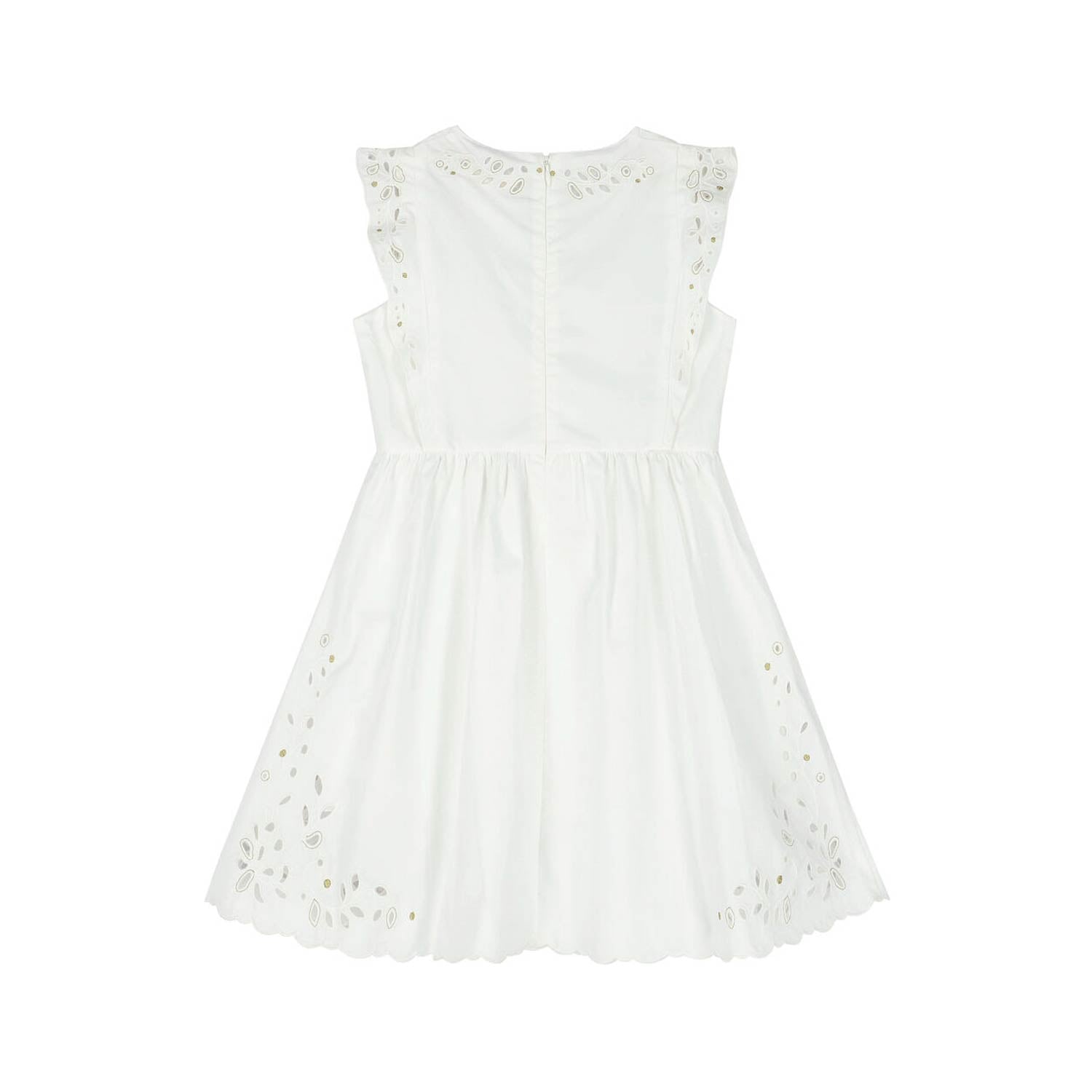 ABITO BIANCO CON RICAMI SANGALLO BAMBINA E TEEN - annameglio.com abbigliamento moda