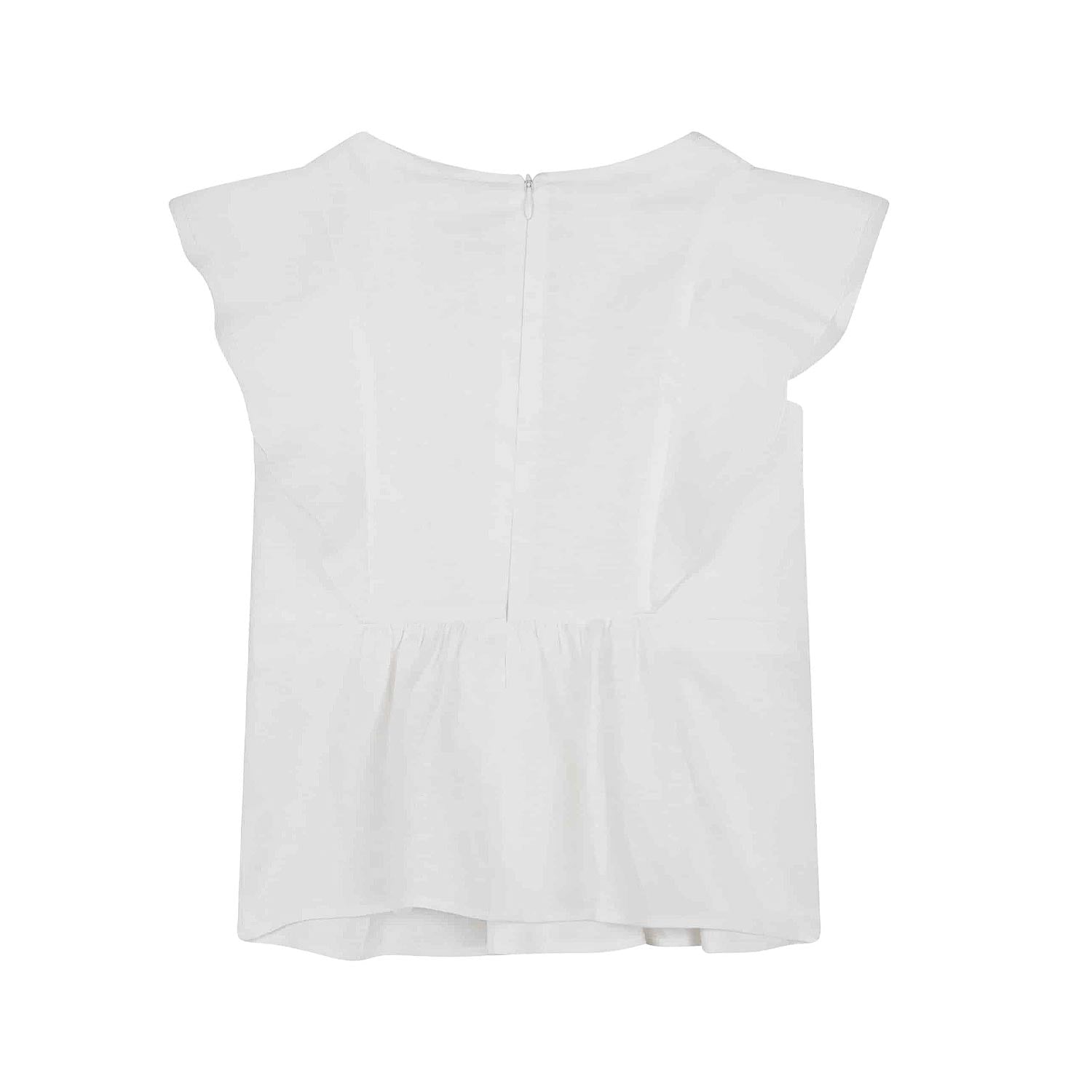 T-SHIRT LINO AVORIO BAMBINA E TEENAGER - annameglio.com abbigliamento moda