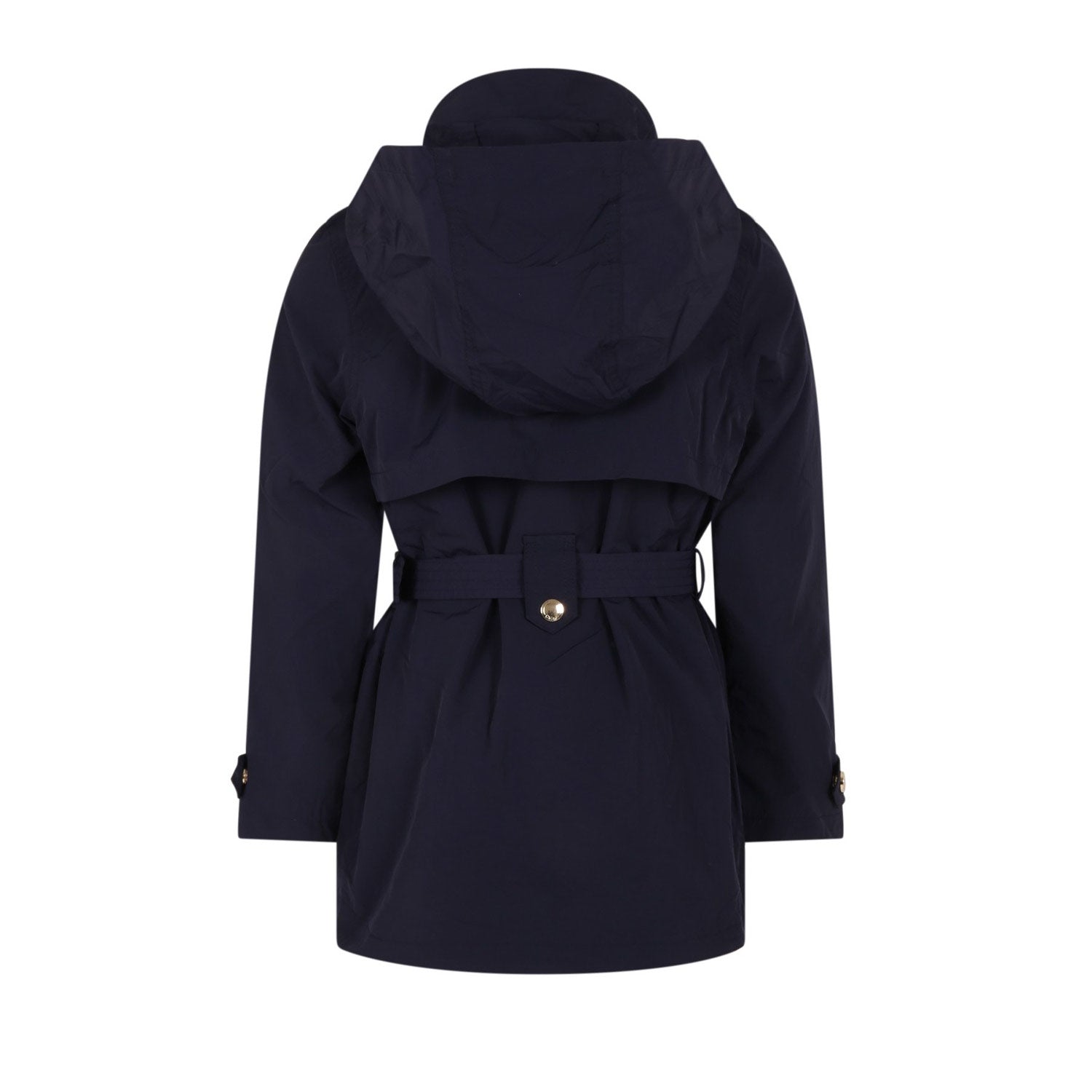PARKA BLU NAVY CON CINTA BAMBINA E TEENAGER - annameglio.com abbigliamento moda