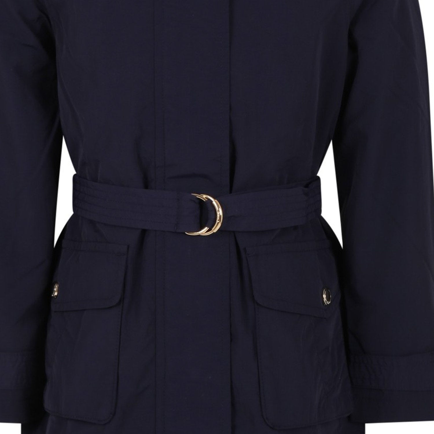 PARKA BLU NAVY CON CINTA BAMBINA E TEENAGER - annameglio.com abbigliamento moda