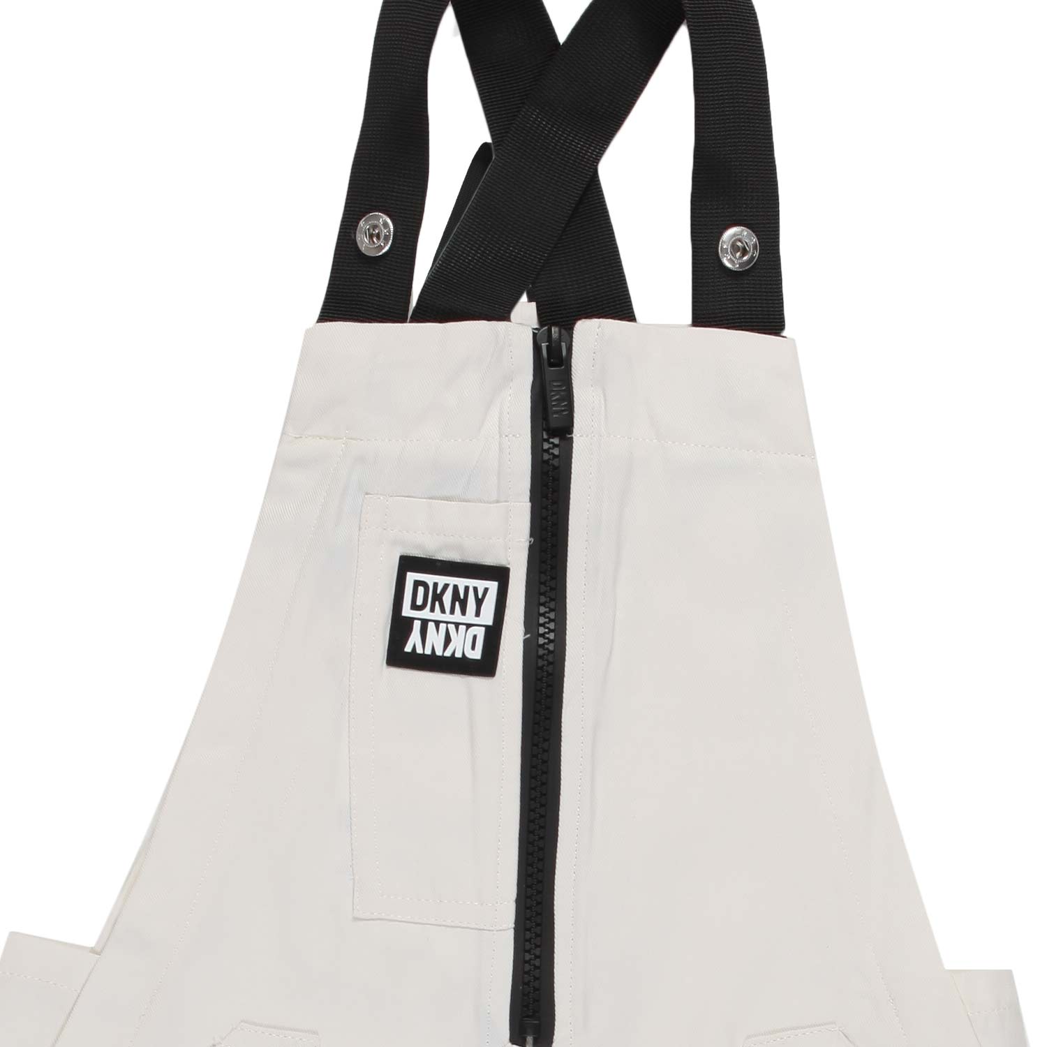 GONNA SALOPETTE BIANCO NATURALE E NERA - annameglio.com abbigliamento moda