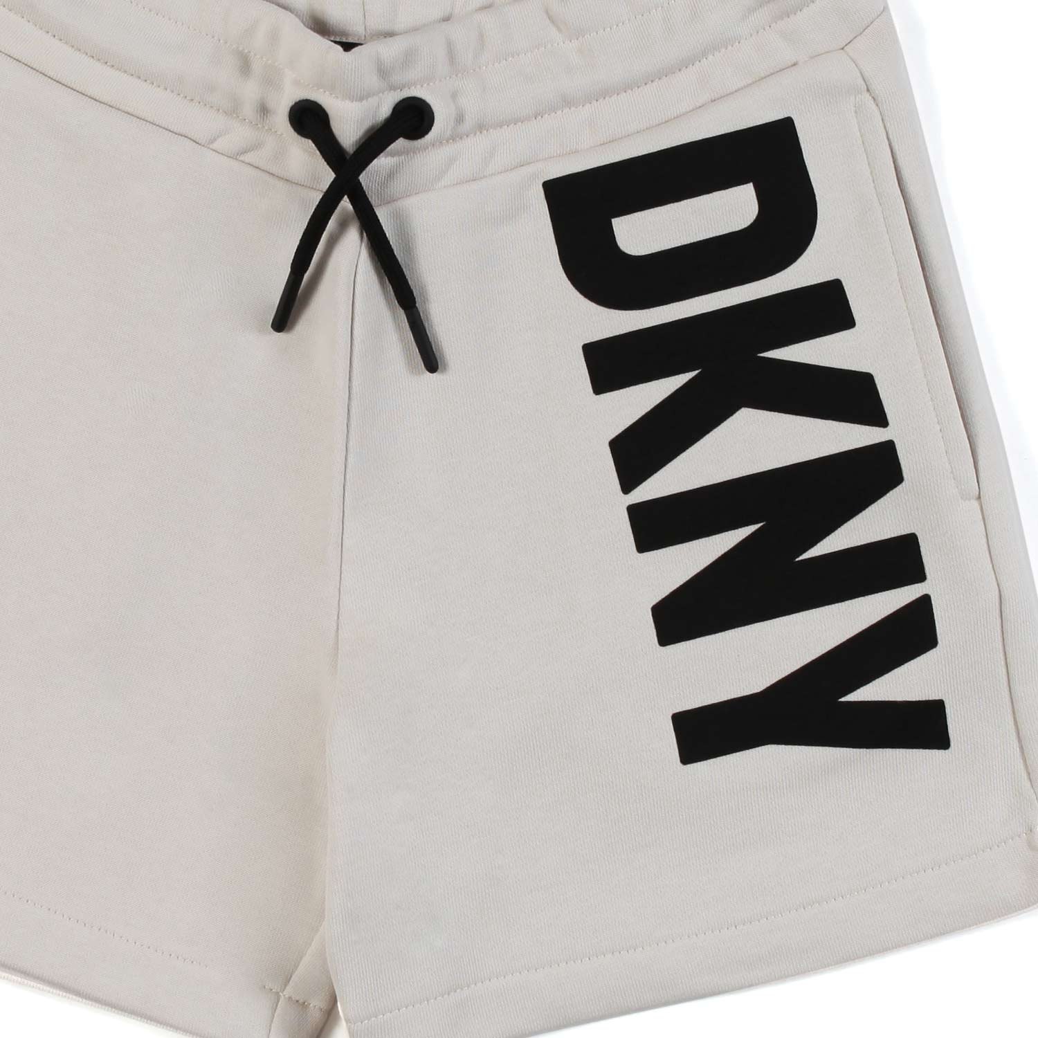 SHORTS FELPA BEIGE CON LOGO NERO BAMBINA TEEN - annameglio.com abbigliamento moda