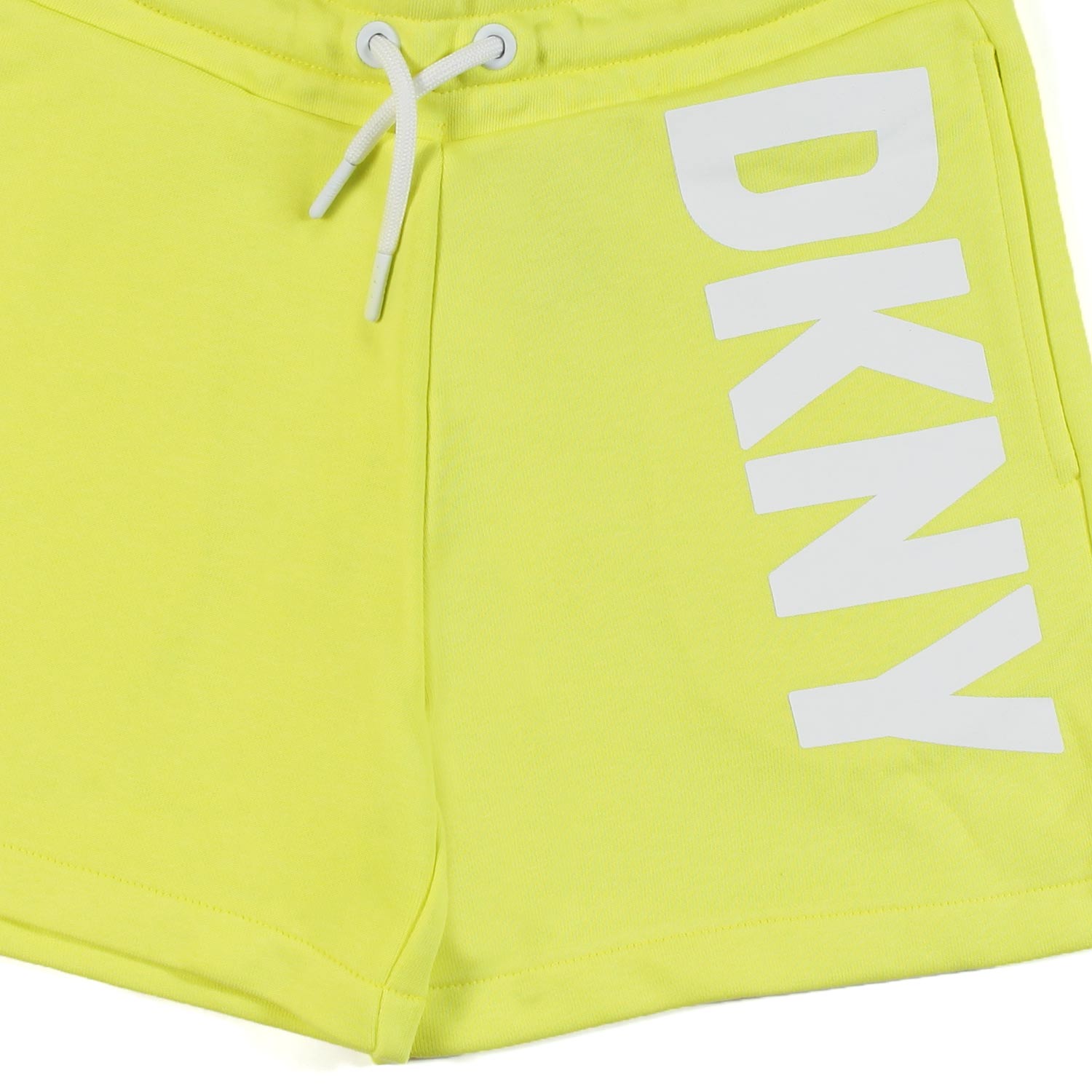 SHORTS FELPA GIALLO FLUO CON LOGO BIANCO - annameglio.com abbigliamento moda