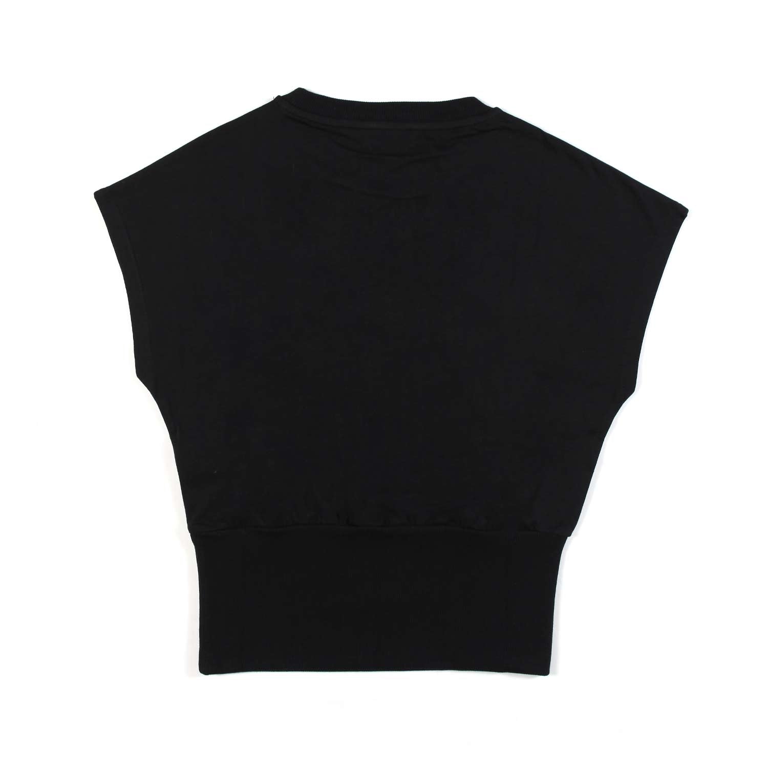 T-SHIRT CANOTTA NERA CON LOGO BIANCO BAMBINA TEEN - annameglio.com abbigliamento moda