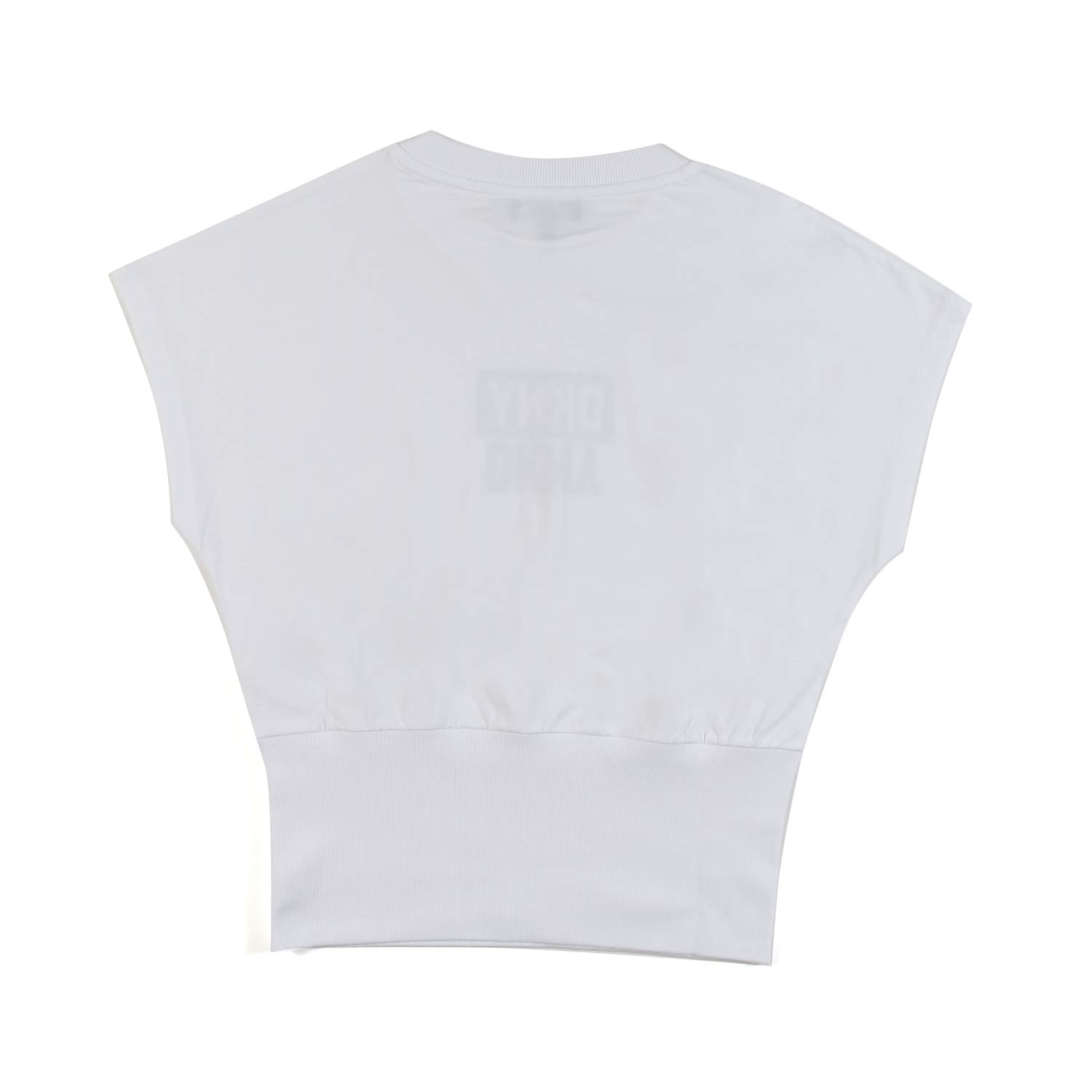 T-SHIRT CANOTTA BIANCA CON LOGO NERO BAMBINA TEEN - annameglio.com abbigliamento moda