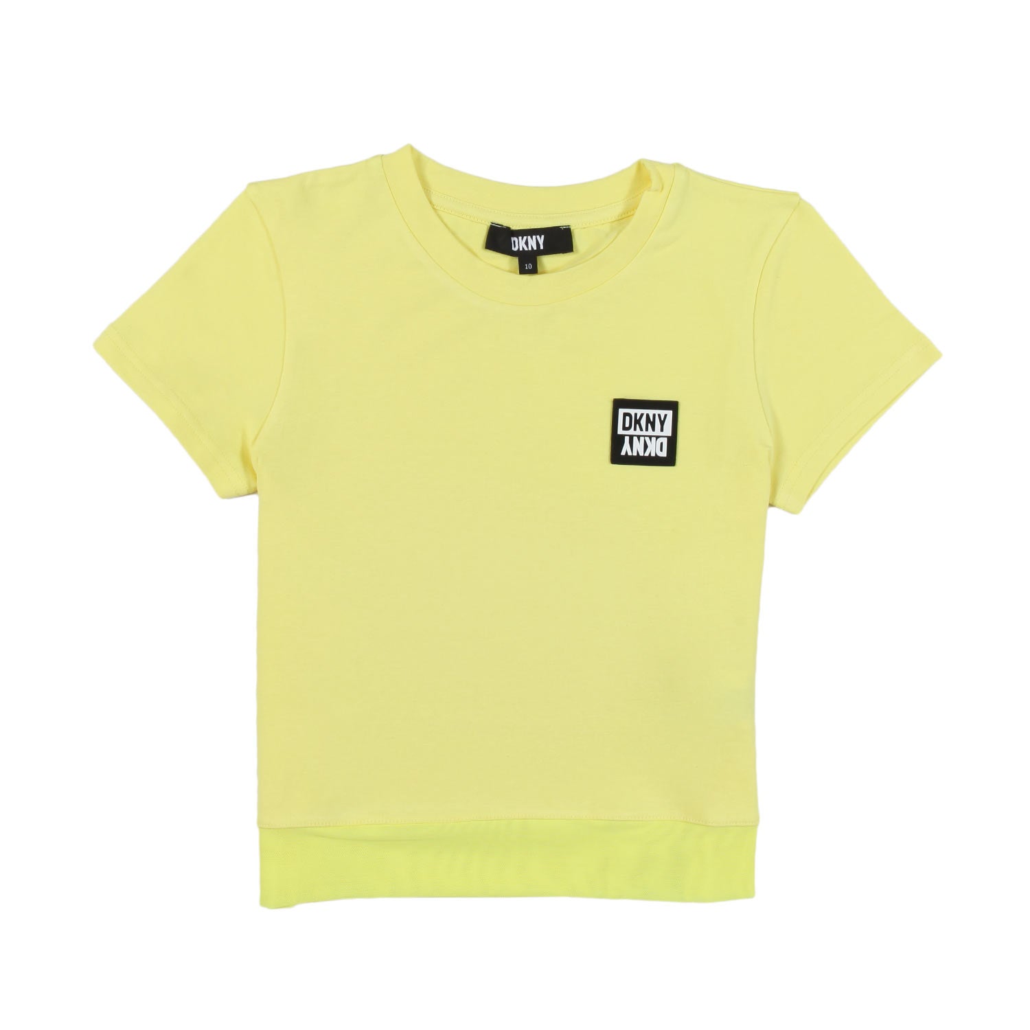 T-SHIRT LIME CON PATCH LOGO E FONDO A RETE - annameglio.com abbigliamento moda