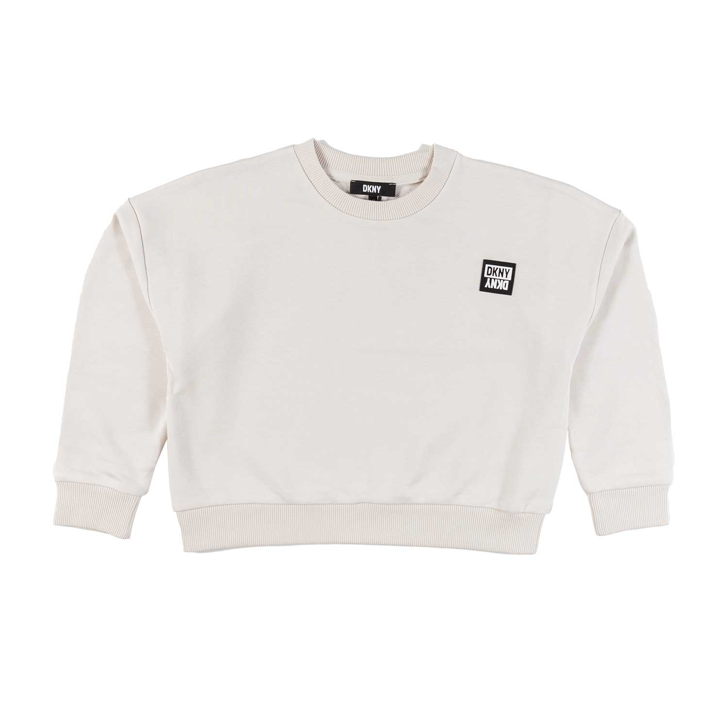 FELPA CROPPED BEIGE CHIARO BAMBINA E TEENAGER - annameglio.com abbigliamento moda