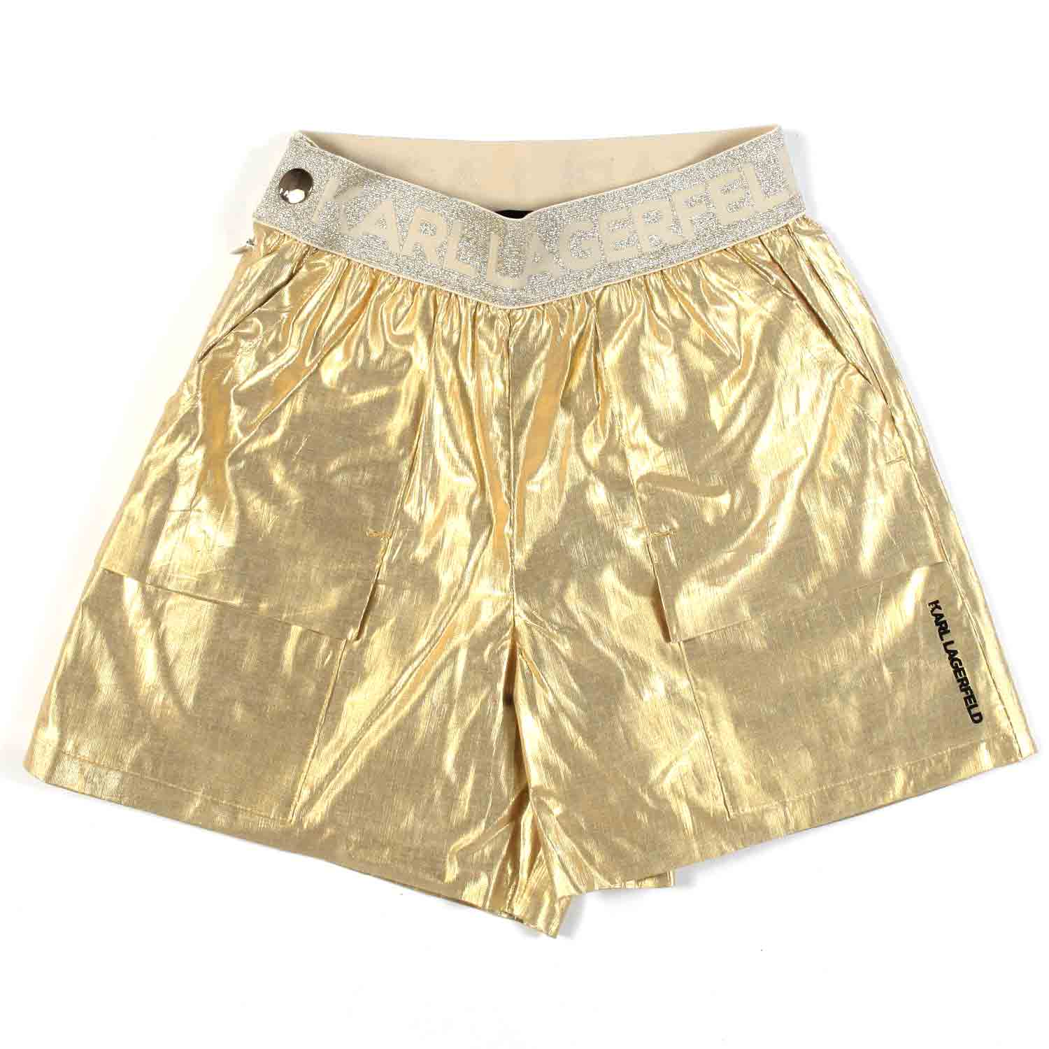 SHORTS LAMINATO ORO BAMBINA E TEENAGER - annameglio.com abbigliamento moda