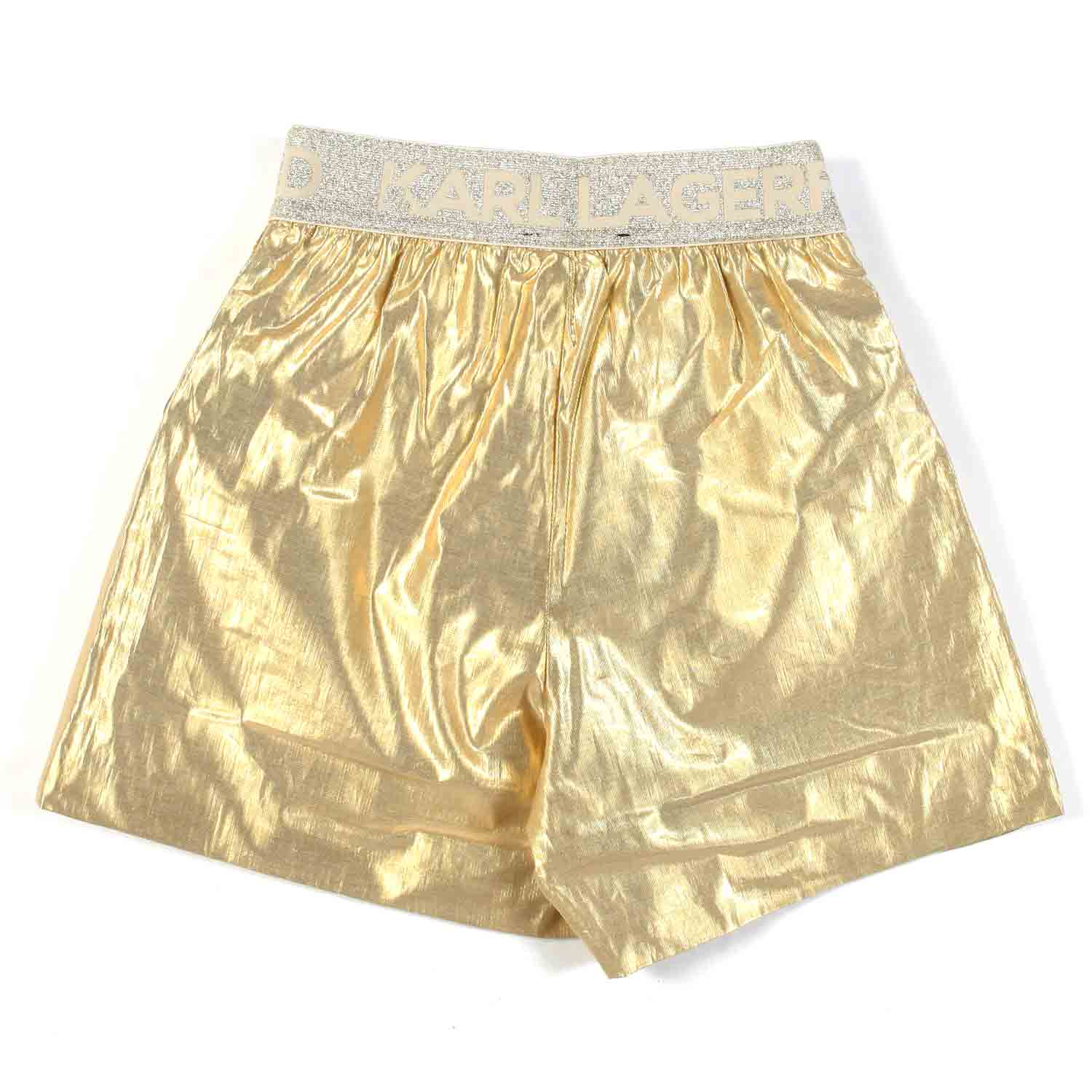 SHORTS LAMINATO ORO BAMBINA E TEENAGER - annameglio.com abbigliamento moda