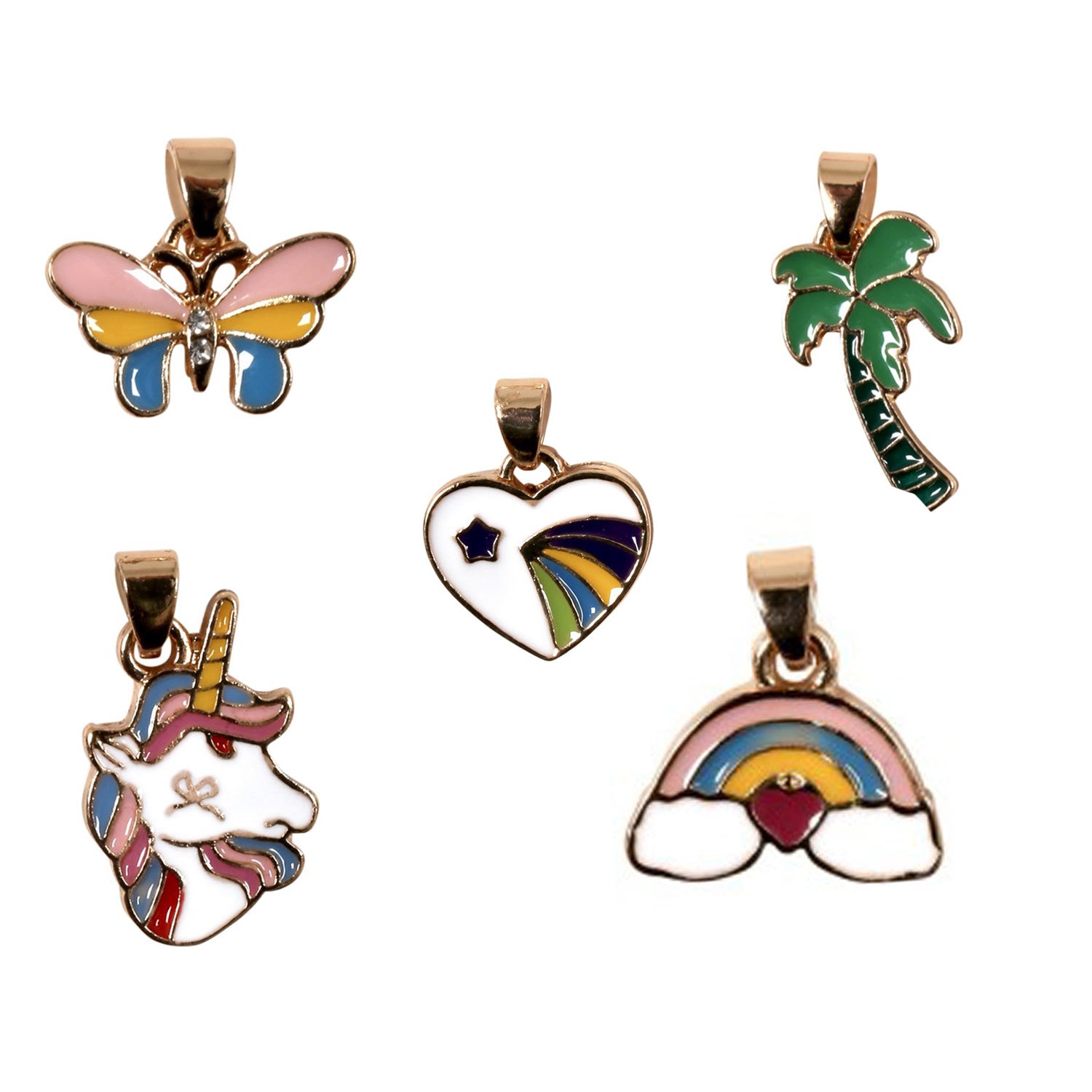 SET COLLANINA CON CINQUE PENDENTI MULTICOLOR - annameglio.com abbigliamento moda