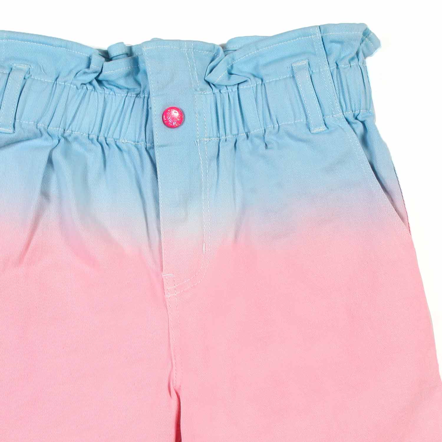 SHORTS DI JEANS SFUMATO CELESTE E ROSA BAMBINA - annameglio.com abbigliamento moda