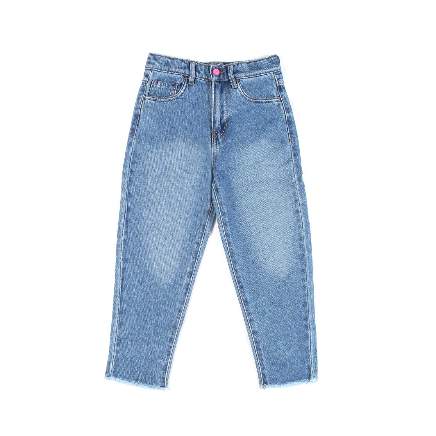 JEANS CHIARO CON PATCH FLUO BAMBINA - annameglio.com abbigliamento moda