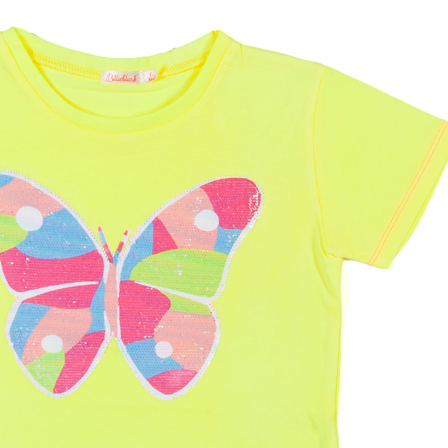 T-shirt giallo sole farfalla paillette bambina - annameglio.com abbigliamento moda