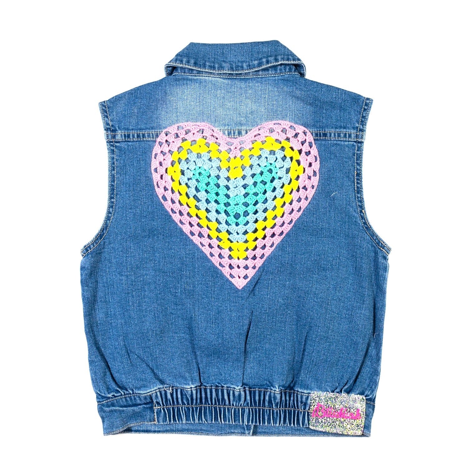 Giacca in denim con cuore ricamato - annameglio.com abbigliamento moda