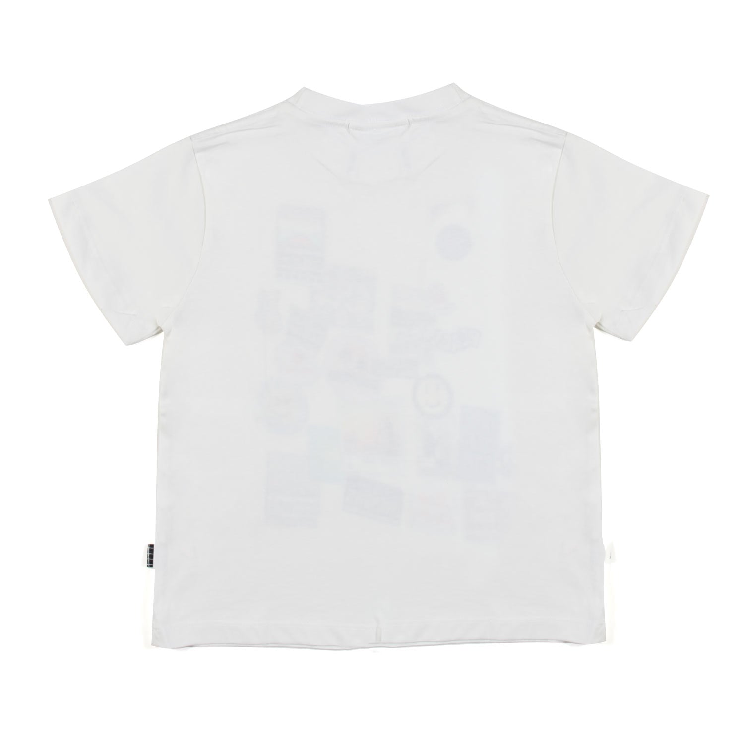 T-SHIRT UNISEX BIANCA CON STICKERS MULTICOLOR - annameglio.com abbigliamento moda