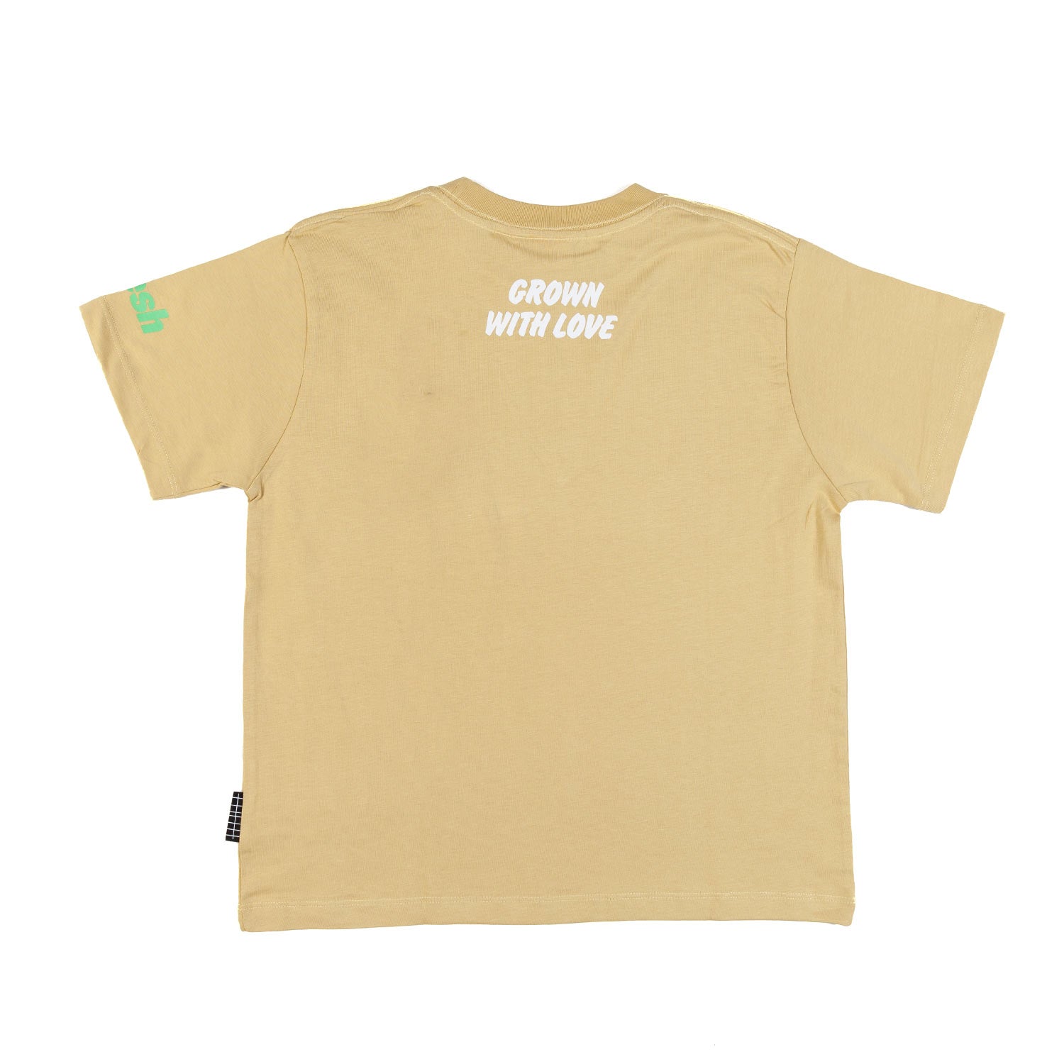 T-SHIRT UNISEX FRUIT STICKERS GIALLO OCRA - annameglio.com abbigliamento moda