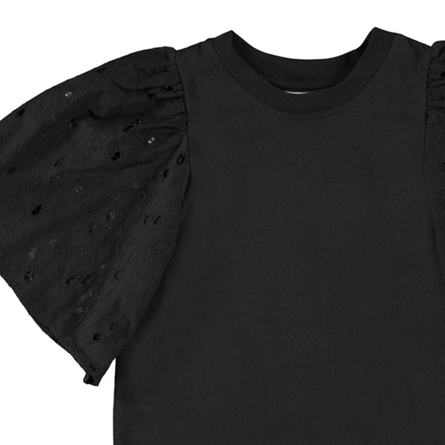 TOP RITZA SANGALLO NERO BAMBINA E TEENAGER - annameglio.com abbigliamento moda