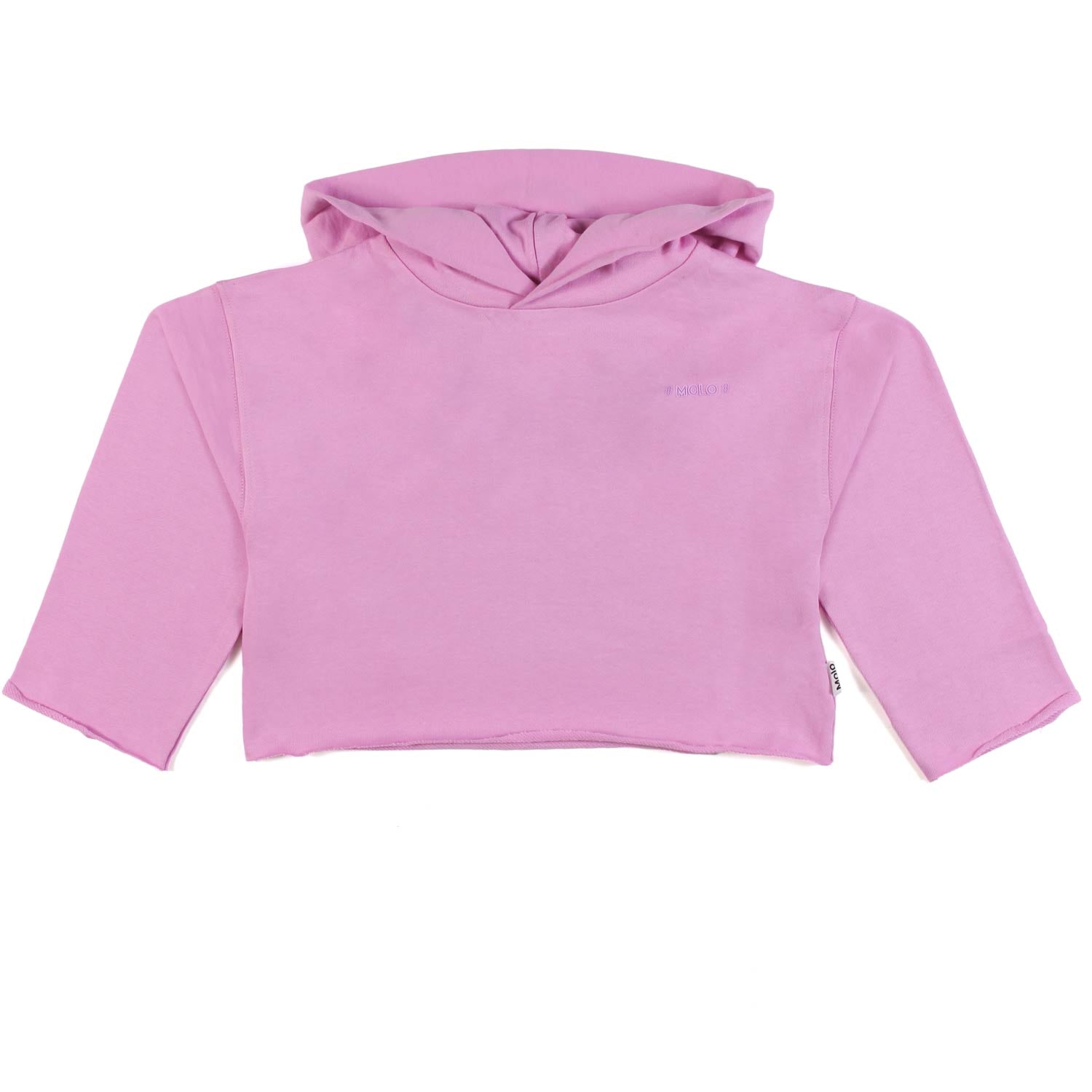 FELPA CROPPED ROSA ORCHIDEA CON CAPPUCCIO - annameglio.com abbigliamento moda