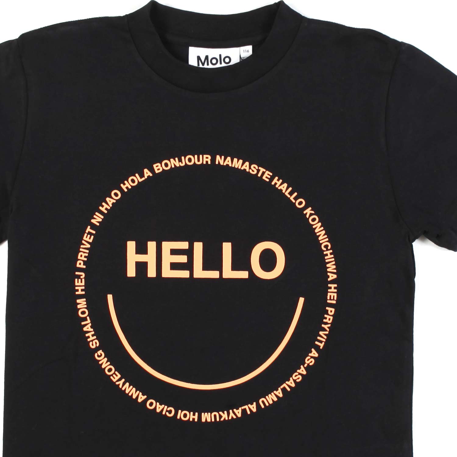 T-SHIRT UNISEX ROXO NERA CON STAMPA HELLO - annameglio.com abbigliamento moda