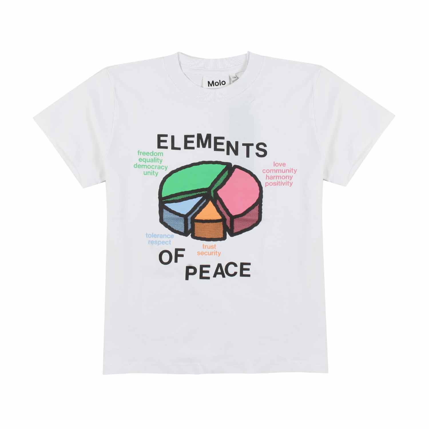 T-SHIRT UNISEX PEACE CHART BIANCA - annameglio.com abbigliamento moda