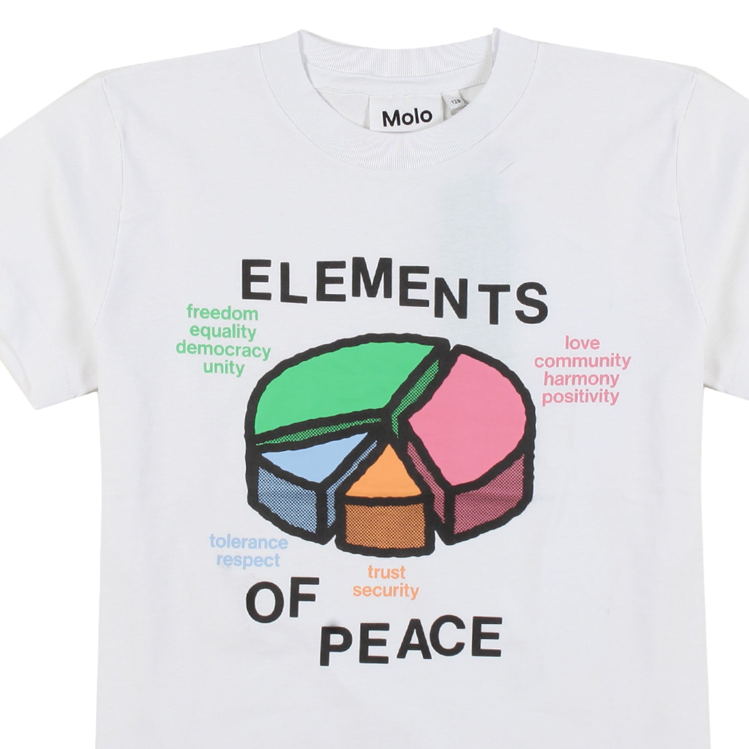T-SHIRT UNISEX PEACE CHART BIANCA - annameglio.com abbigliamento moda