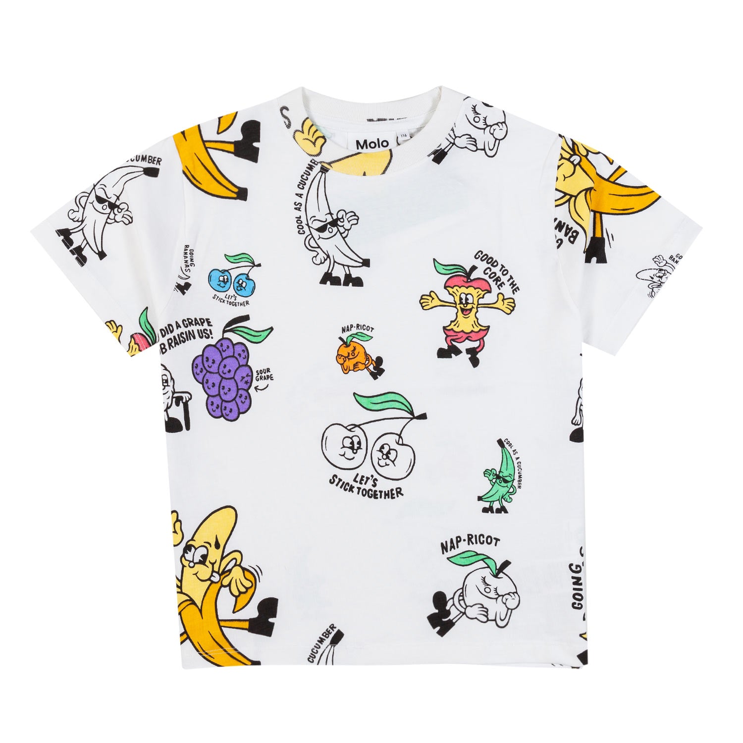 T-SHIRT UNISEX RODNEY FRUITS BIANCA E MULTICOLOR - annameglio.com abbigliamento moda